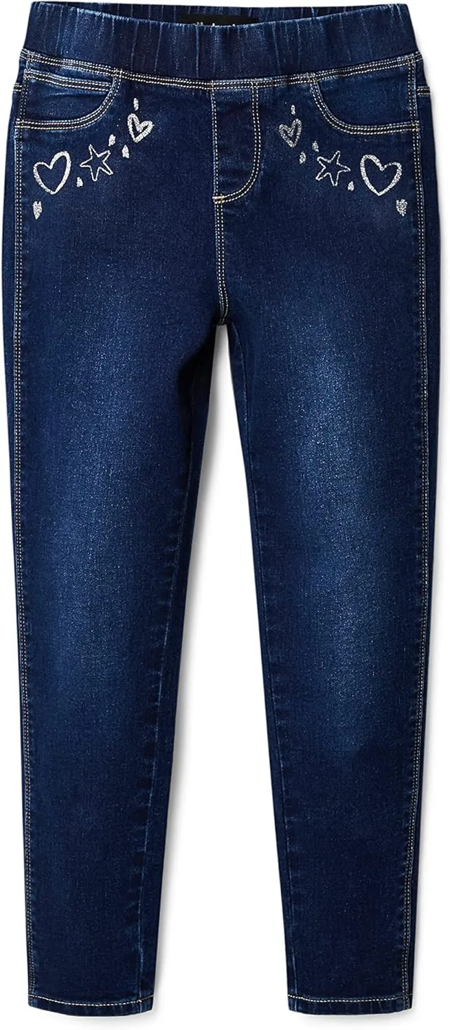 Desigual Mädchen Jeggings - Dunkelblau mit Herz-Stickerei 22WGKD015008/13 Desigual Mädchen Jeggings - Dunkelblau mit Herz-Stickerei 22WGKD015008/13
