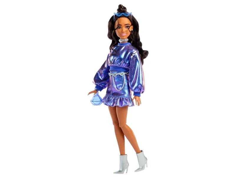 Barbie, Deluxe, Style-Modepuppe, Blaues, Sweat Barbie Deluxe Style-Modepuppe Blaues Sweat