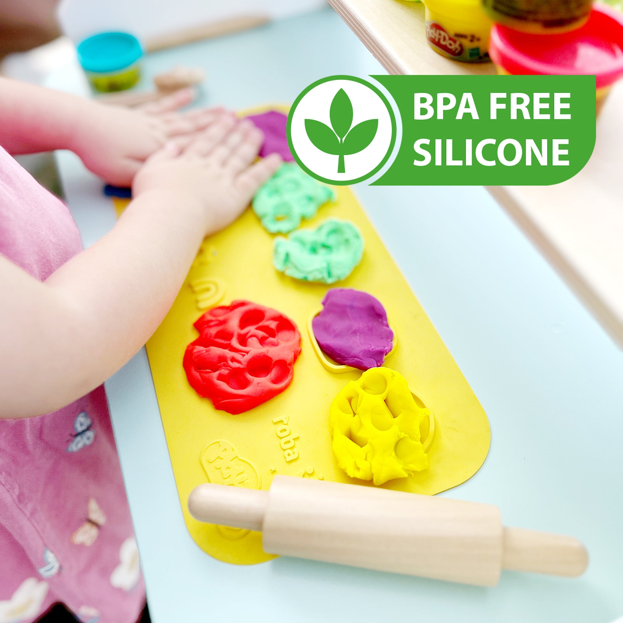 Roba 450024PD1ZU Schulpult mit Stuhl roba x Play-Doh weiß – Spielmöbel - Produktbild 5