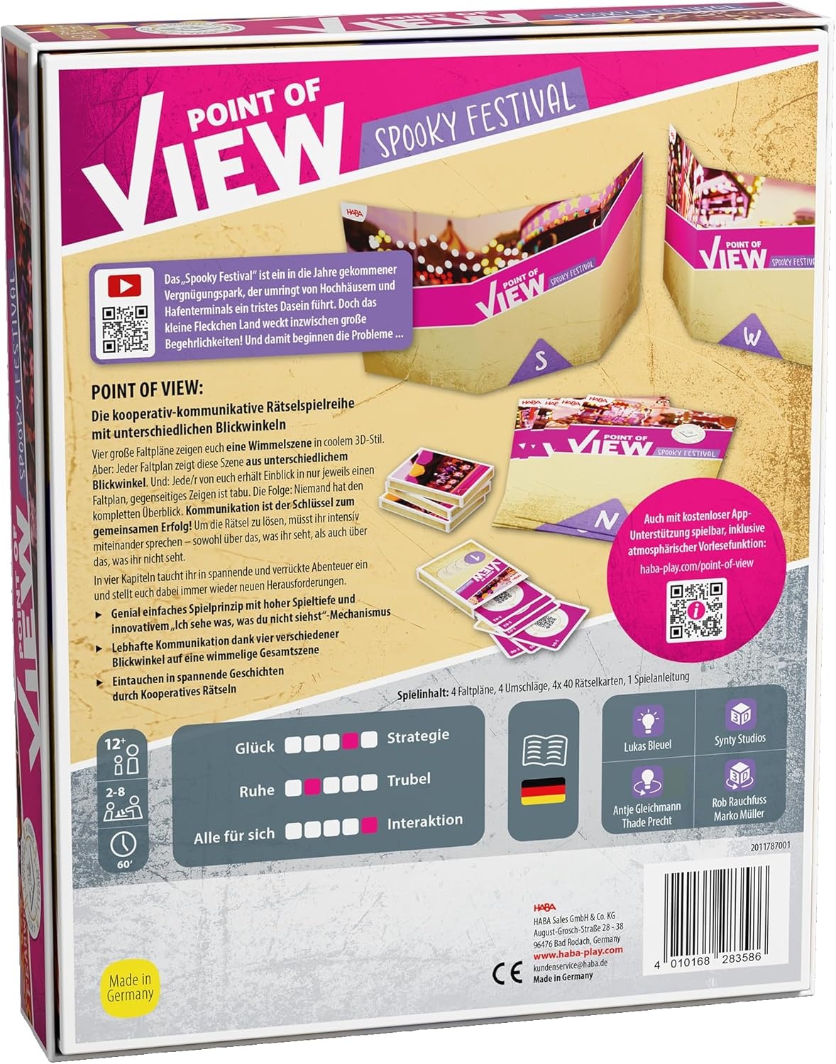 HABA Point of View: Spooky Festival - Kooperatives Rätselspiel für 2–8 Spieler ab 12 Jahren HABA Point of View: Spooky Festival - Kooperatives Rätselspiel für 2–8 Spieler ab 12 Jahren