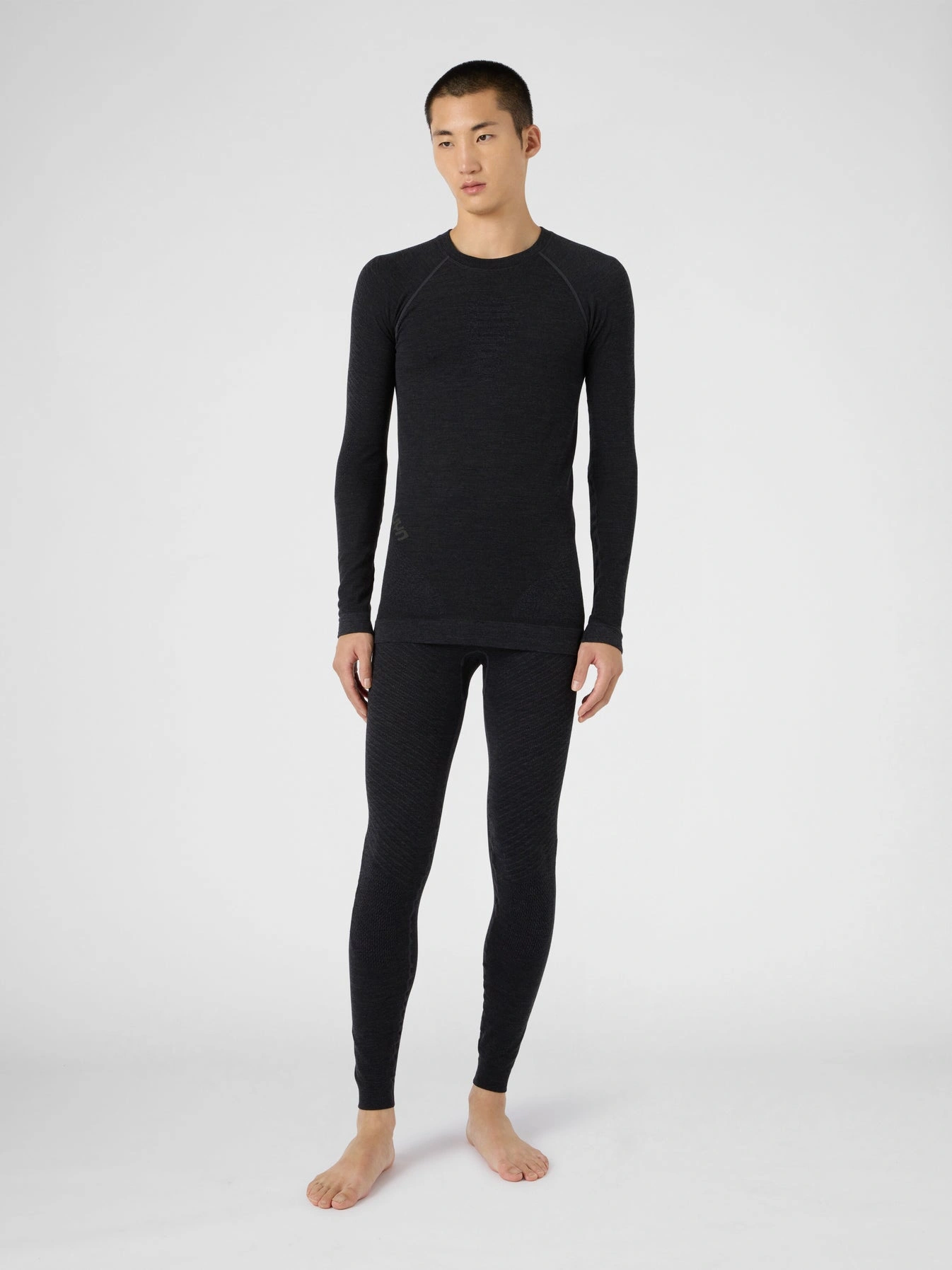 UYN Herren Cashmere Biotech UW Shirt LG_SL U100563J247 - Grey Rock/Schwarz GR. L/XL UYN Herren Cashmere Biotech UW Shirt LG_SL U100563J247 - Grey Rock/Schwarz GR. L/XL