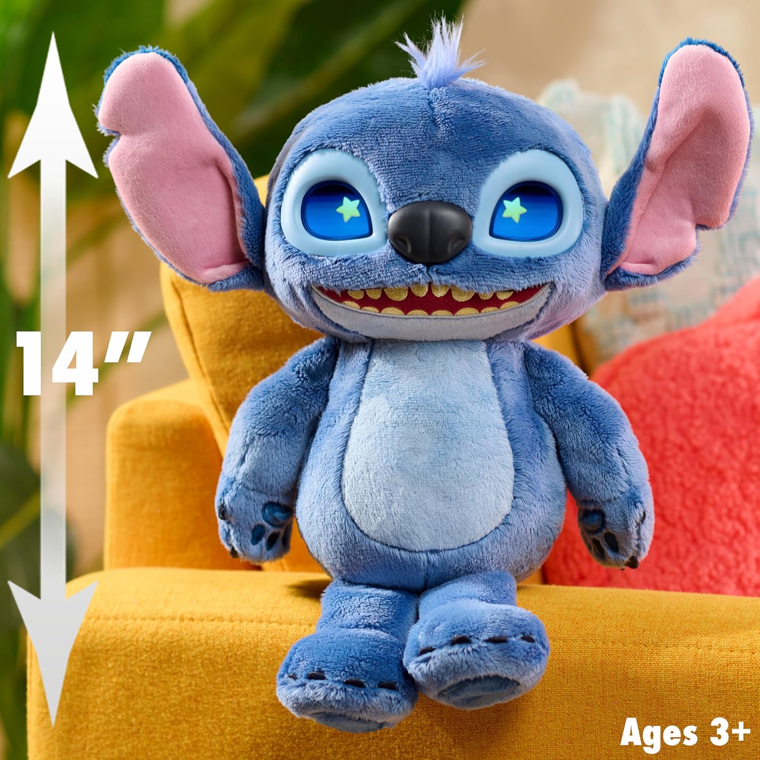 Disney Stitch Many Moods - Interaktives Plüschtier mit LCD-Augen & über 50 Sounds 11583 Plüsch, Spielzeug