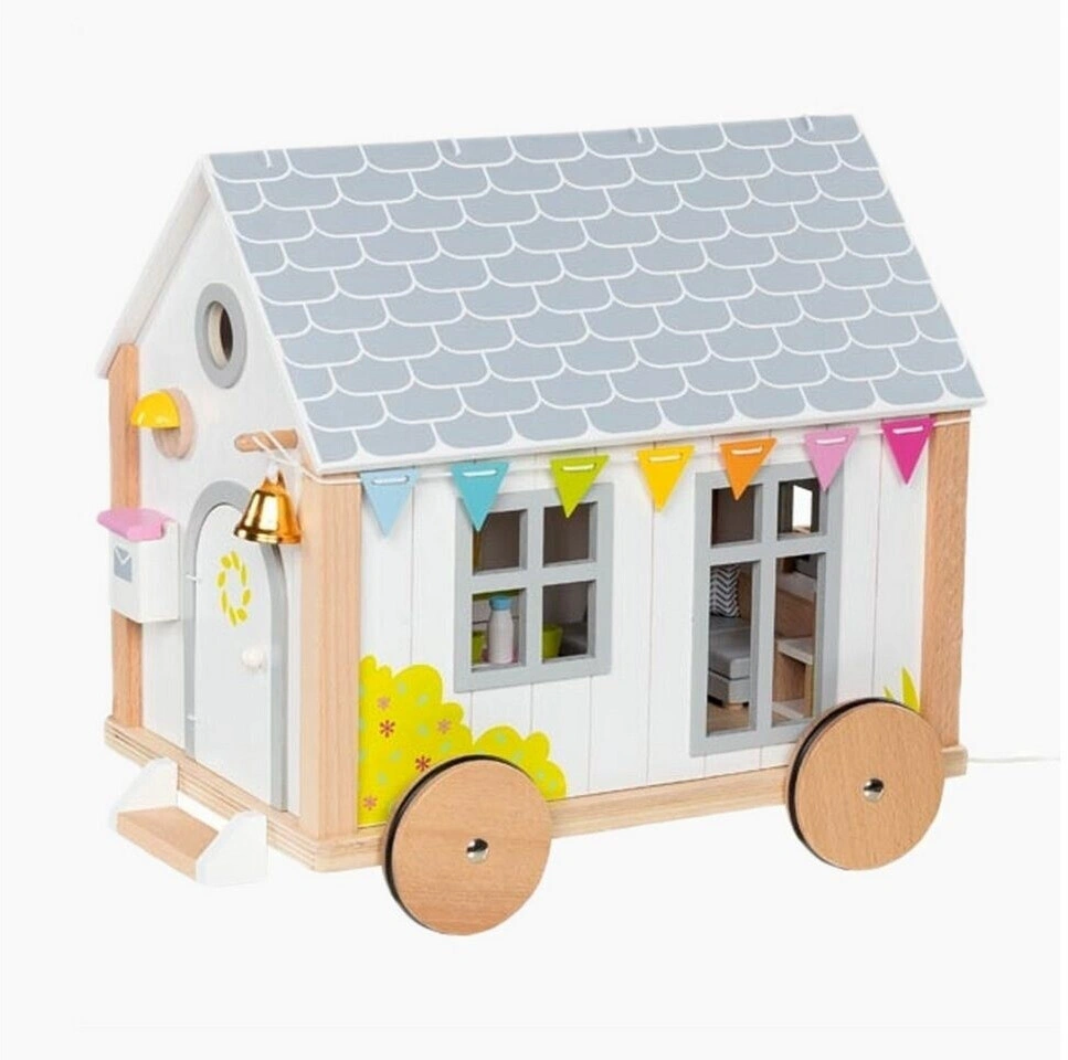 goki Tiny House „Hygge“ - Bauwagendesign, 40-teilig, Holz & Textil, ab 3 Jahren