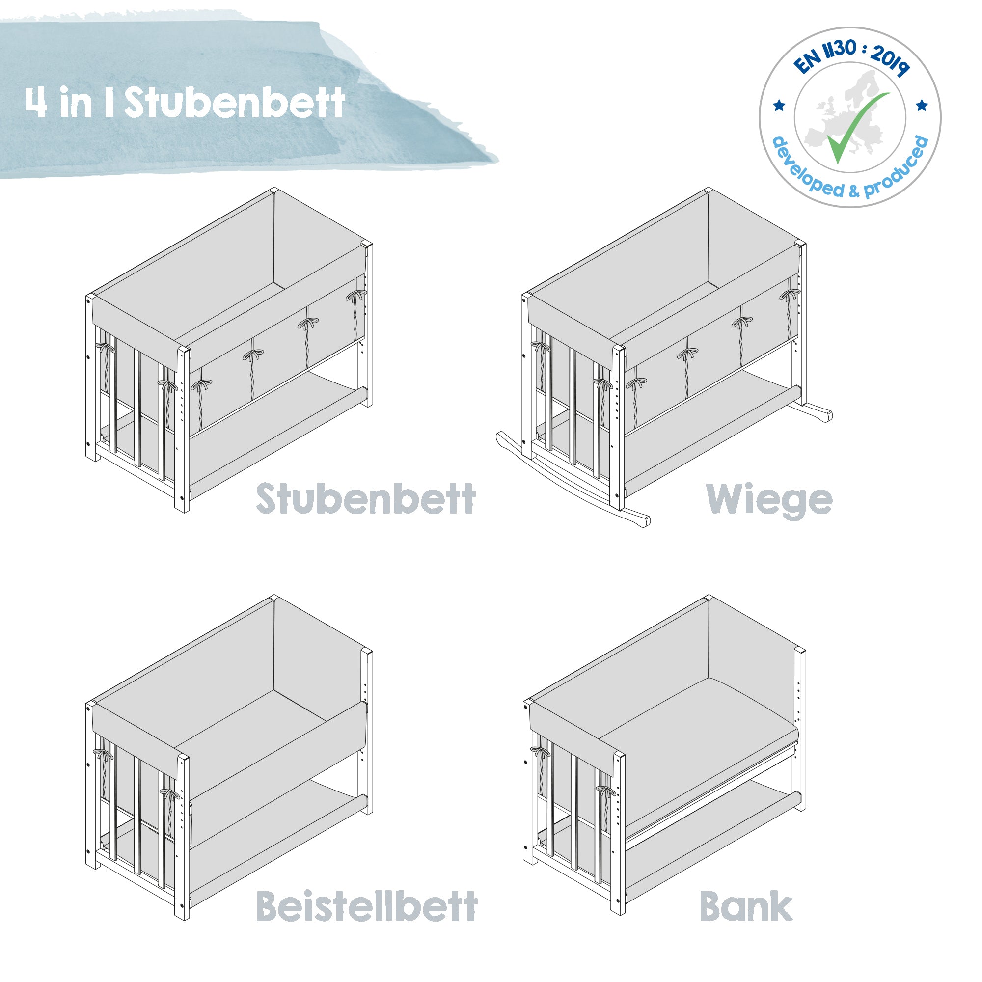 Roba 289154NAS105 Stubenbett 4in1 Liebhabär Bio Buche natur – Stubenbetten - Bild 4 Roba 289154NAS105 Stubenbett 4in1 Liebhabär Bio Buche natur – Stubenbetten - Produktbild 4