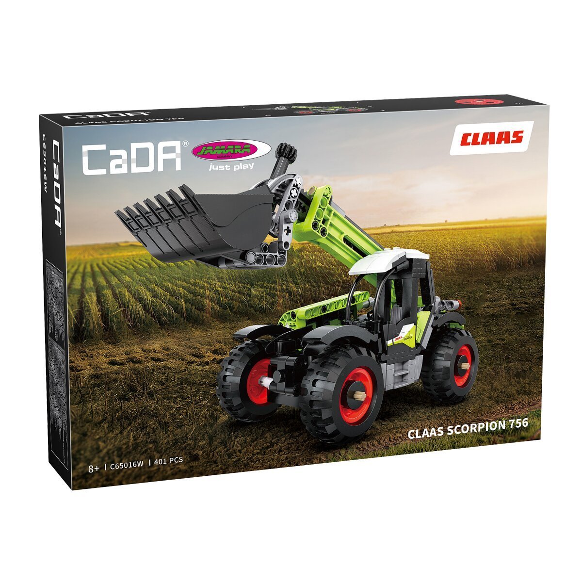 JAMARA CaDA Teleskoplader Claas Scorpion 756 1:24 Bricks ab 8 Jahren