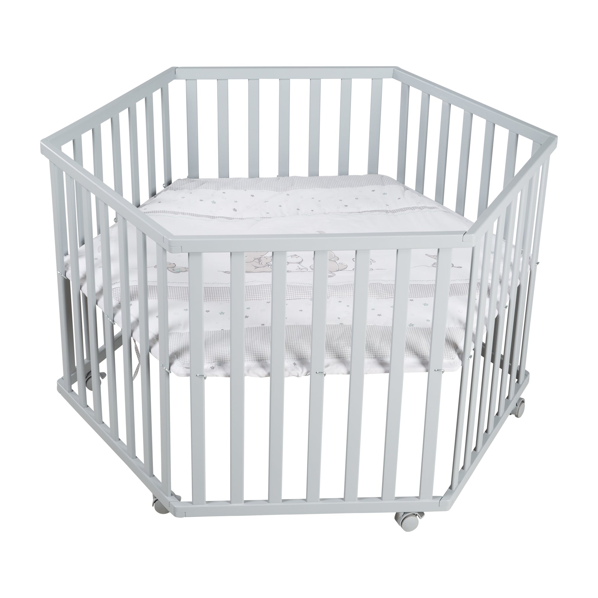 Roba 0232TPS209A Laufgitter 6-eckig Sternenzauber taupe - taupe - Laufgitter - Produktbild 1