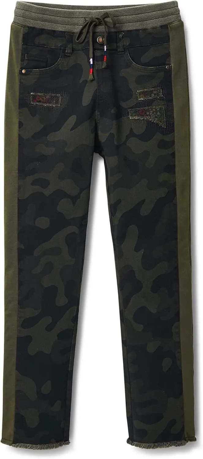 Desigual Damen Hose - Camouflage Chino Pants mit Kordelzug 22WWPN134086 GR. XS Desigual Damen Hose - Camouflage Chino Pants mit Kordelzug 22WWPN134086 GR. XS