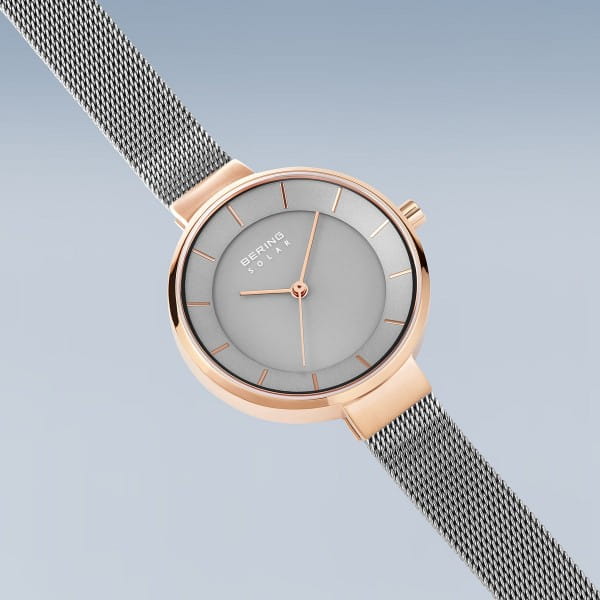 Bering 14631-369 Damenuhr, Milanaise/Solar, Grau Bering 14631-369 Damenuhr, Milanaise/Solar, Grau