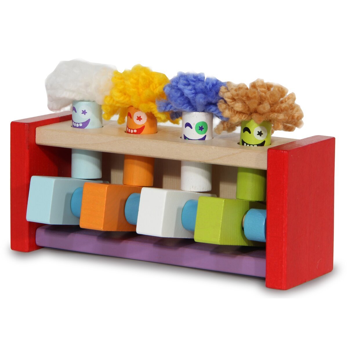 JAMARA Holzspielzeug Kidiwood Klopfbank Flying Clowns 6tlg. ab 24 Monaten JAMARA Holzspielzeug Kidiwood Klopfbank Flying Clowns 6tlg. ab 24 Monaten
