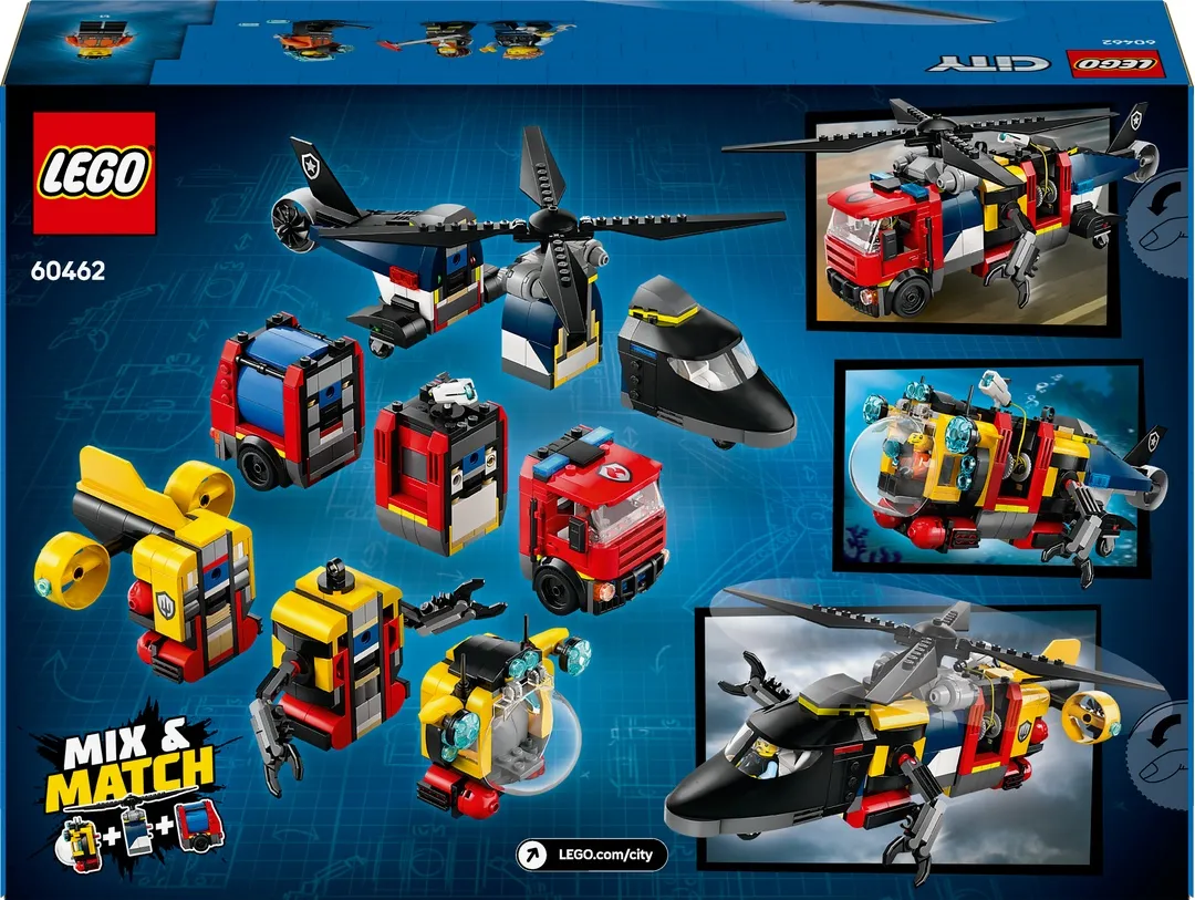 LEGO® City 60462 Kombinationsset mit Hubschrauber, Löschauto und U-Boot LEGO® City 60462 Kombinationsset mit Hubschrauber, Löschauto und U-Boot