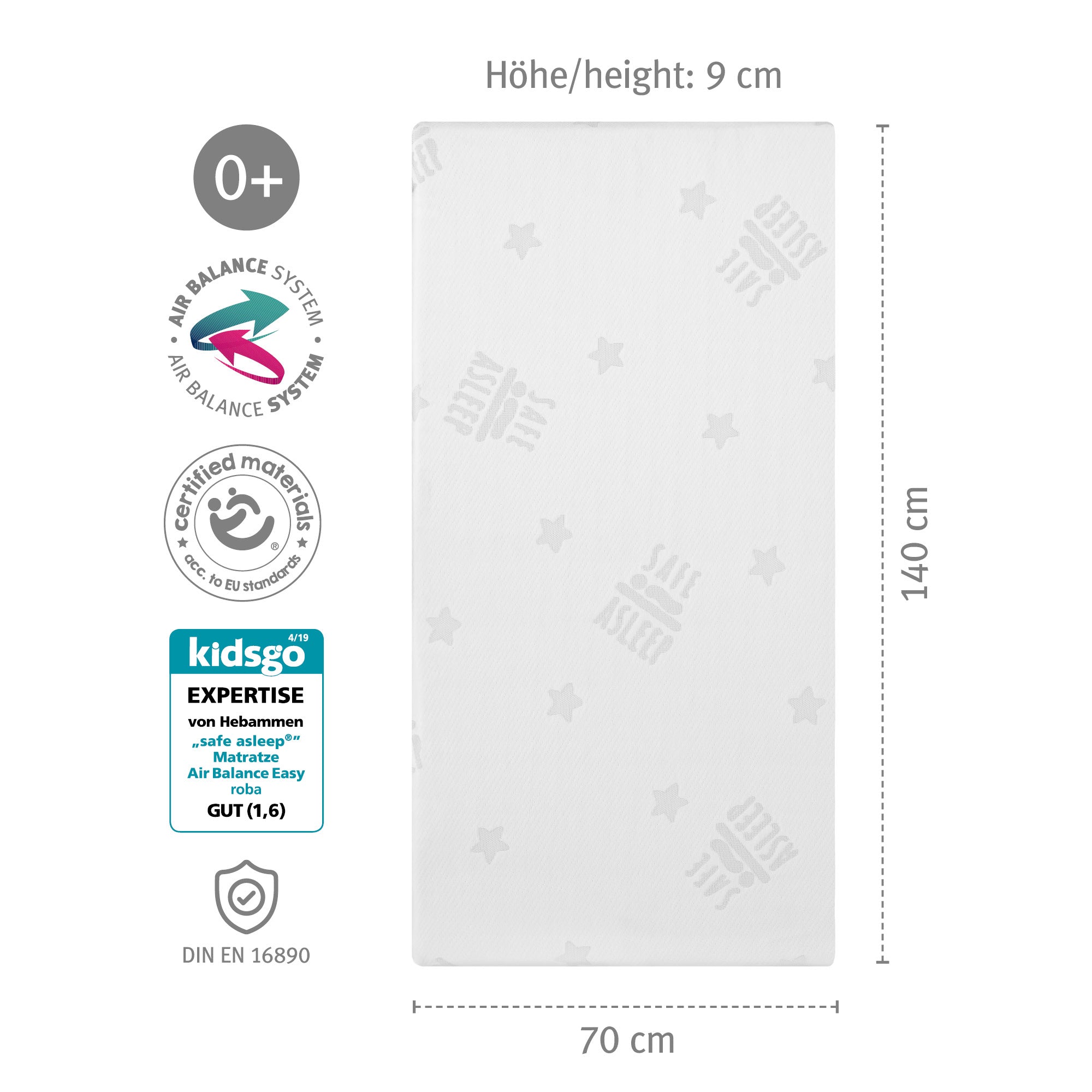Roba 213068WE Babybettmatratze Air Balance, 70x140 weiß – Matratzen - Bild 12 Roba 213068WE Babybettmatratze Air Balance, 70x140 weiß – Matratzen - Produktbild 12