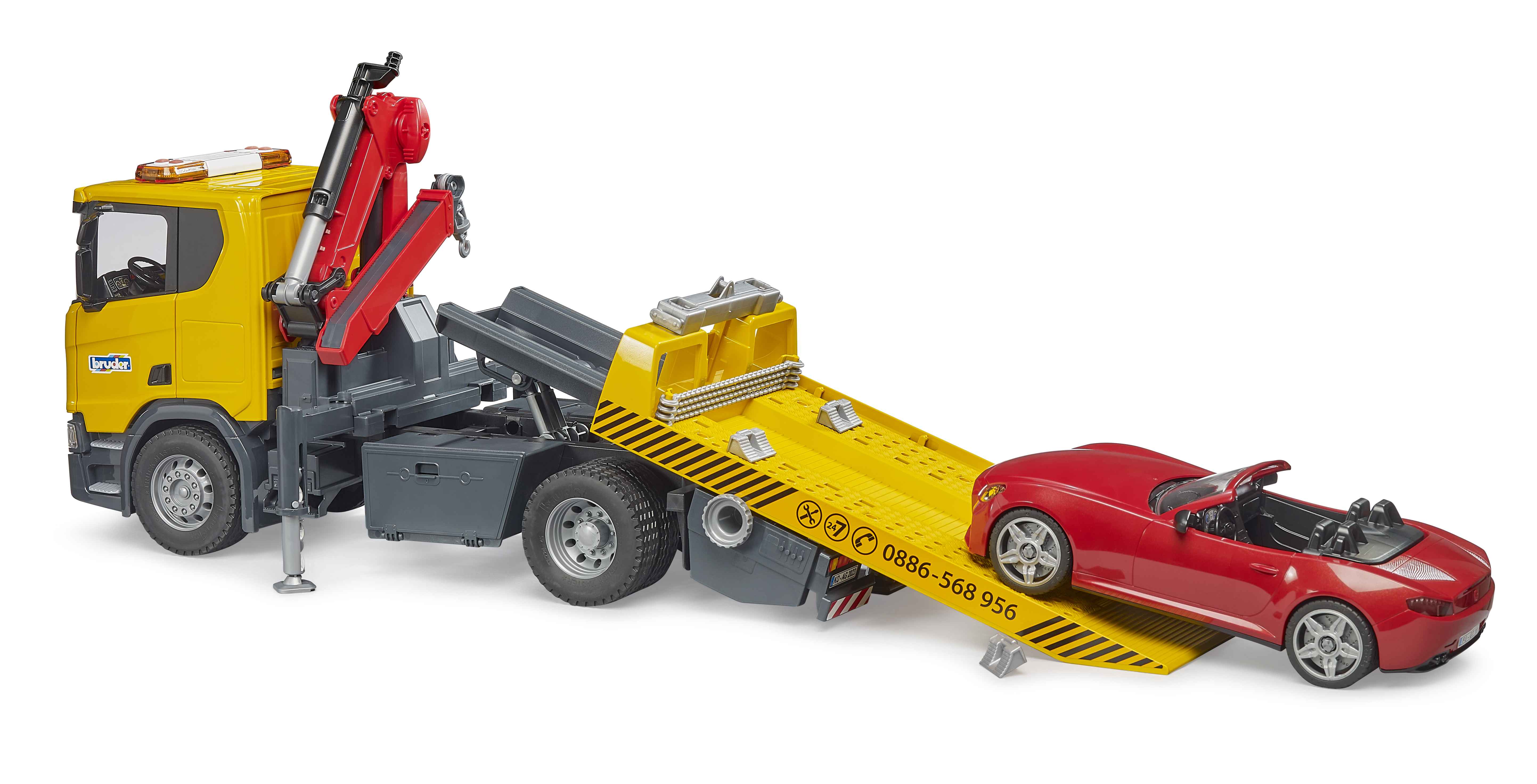 BRUDER 03552 - Scania Super 560R Abschlepp-LKW mit Light & Sound Modul und BRUDER Roadster - Bild 6