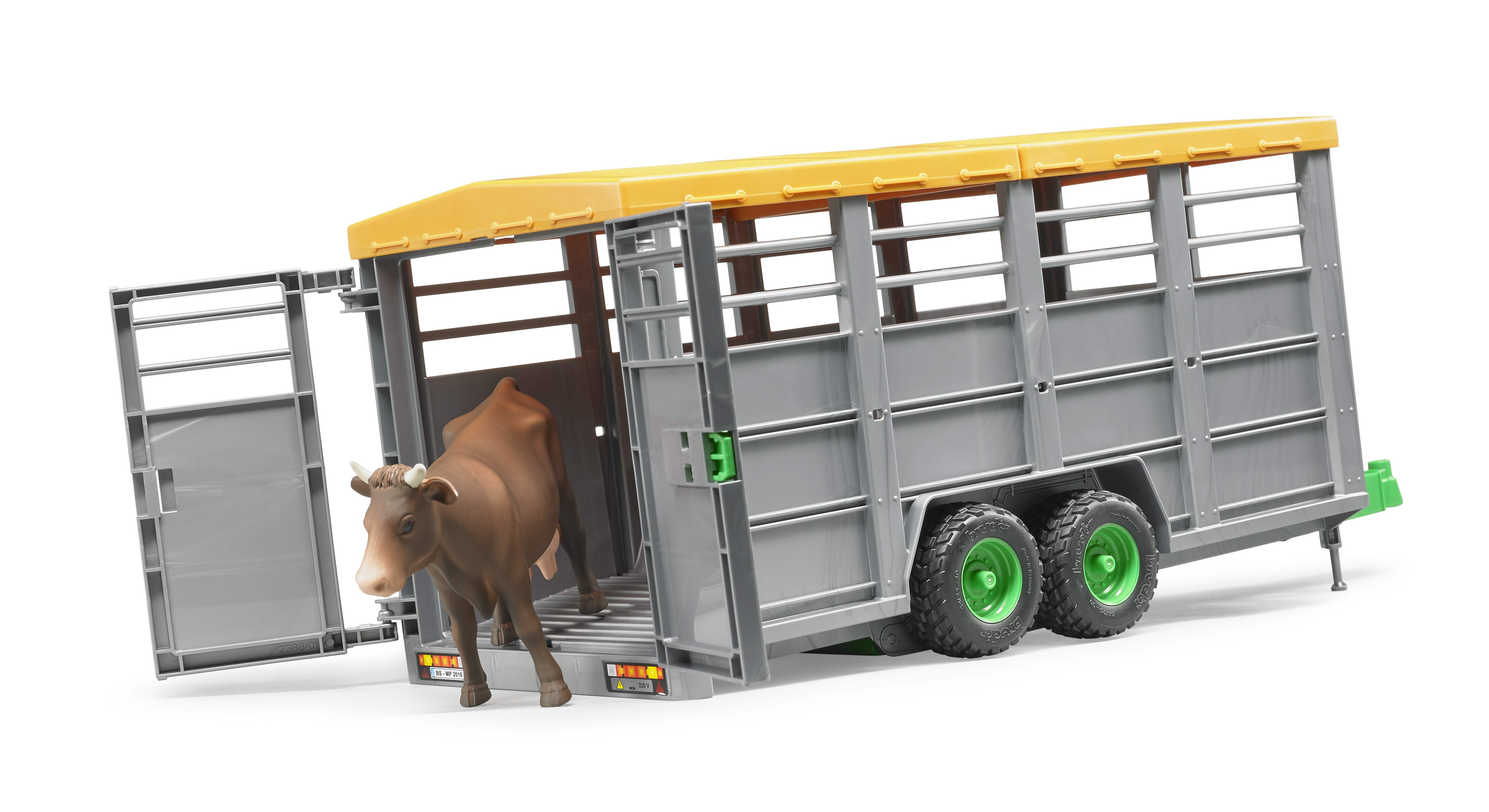 BRUDER 02227 - Viehtransportanhänger mit 1 Kuh - Bild 2 BRUDER 02227 - Viehtransportanhänger mit 1 Kuh - Bild 2