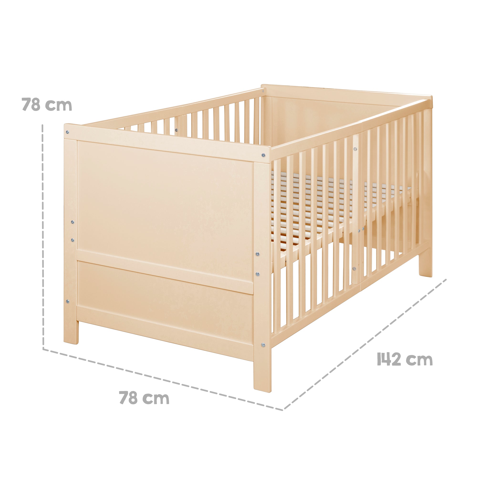 Roba 0194NAM Kombi-Kinderbett 70x140 cm + Matratze natur lackiert – Komplettbettsets & Einzelbetten - Produktbild 13