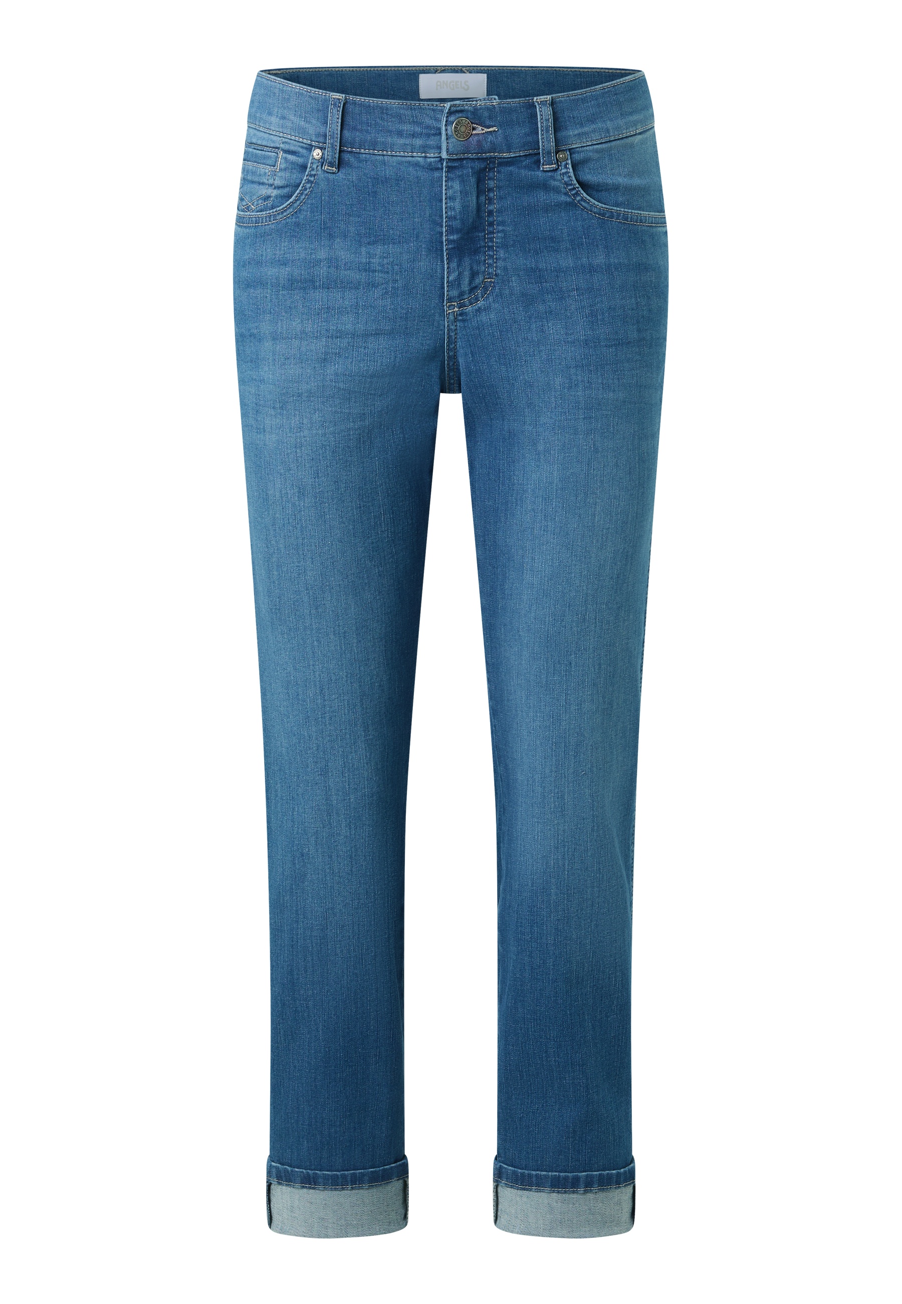 ANGELS 346810930B Damen Jeans Darleen Turn Up 7/8 Straight Fit - Blau - 2