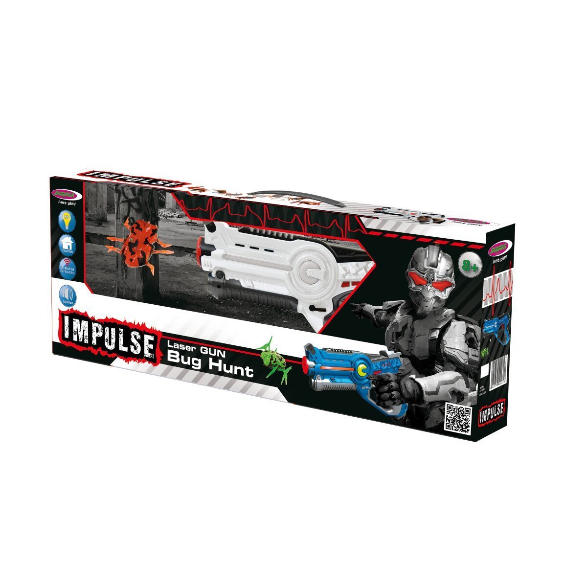 JAMARA Impulse Laser Gun Bug Hunt Set weiss/orange ab 8 Jahren