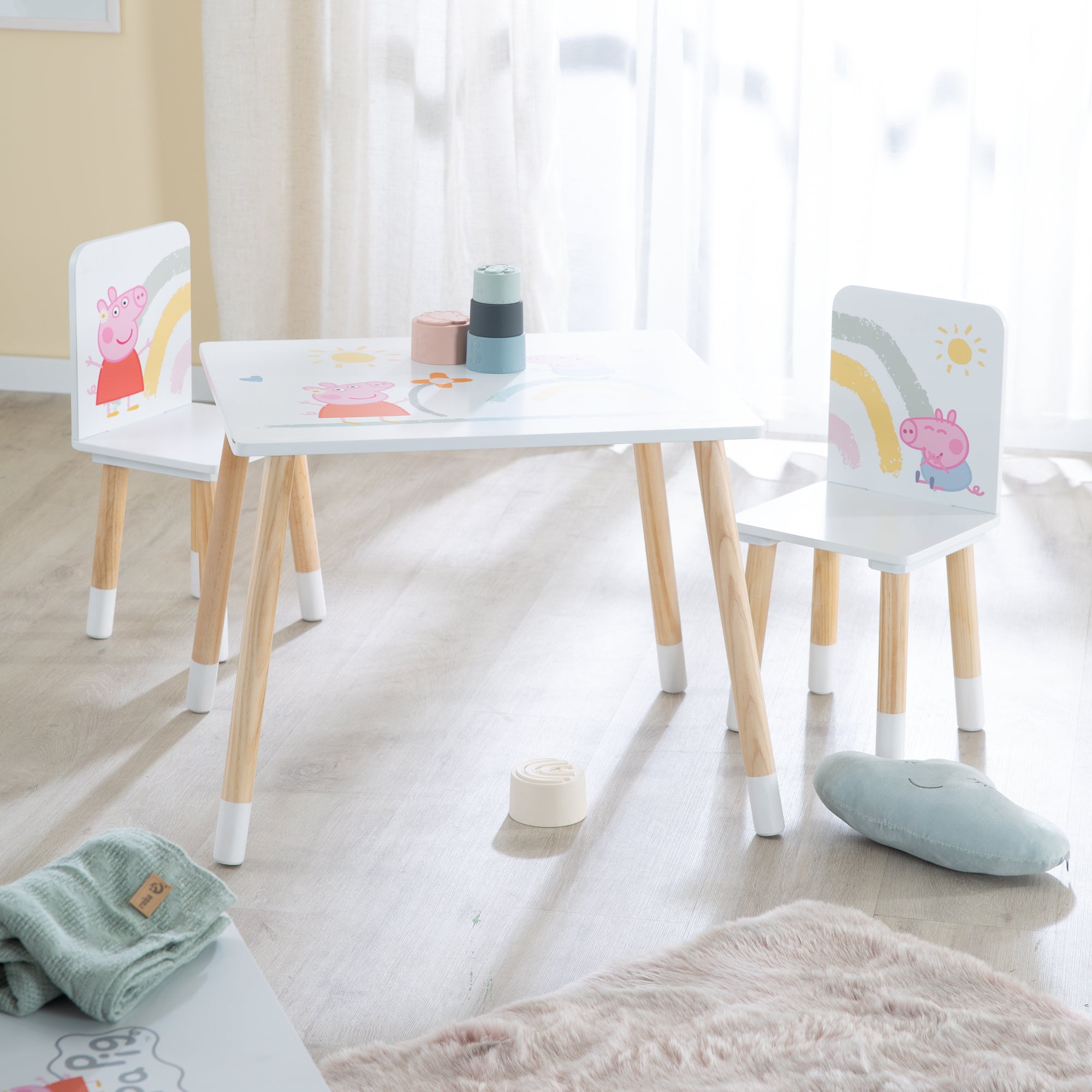 Roba 450019PP1 Kindersitzgruppe Peppa Pig weiß – Spielmöbel - Bild 4 Roba 450019PP1 Kindersitzgruppe Peppa Pig weiß – Spielmöbel - Produktbild 4