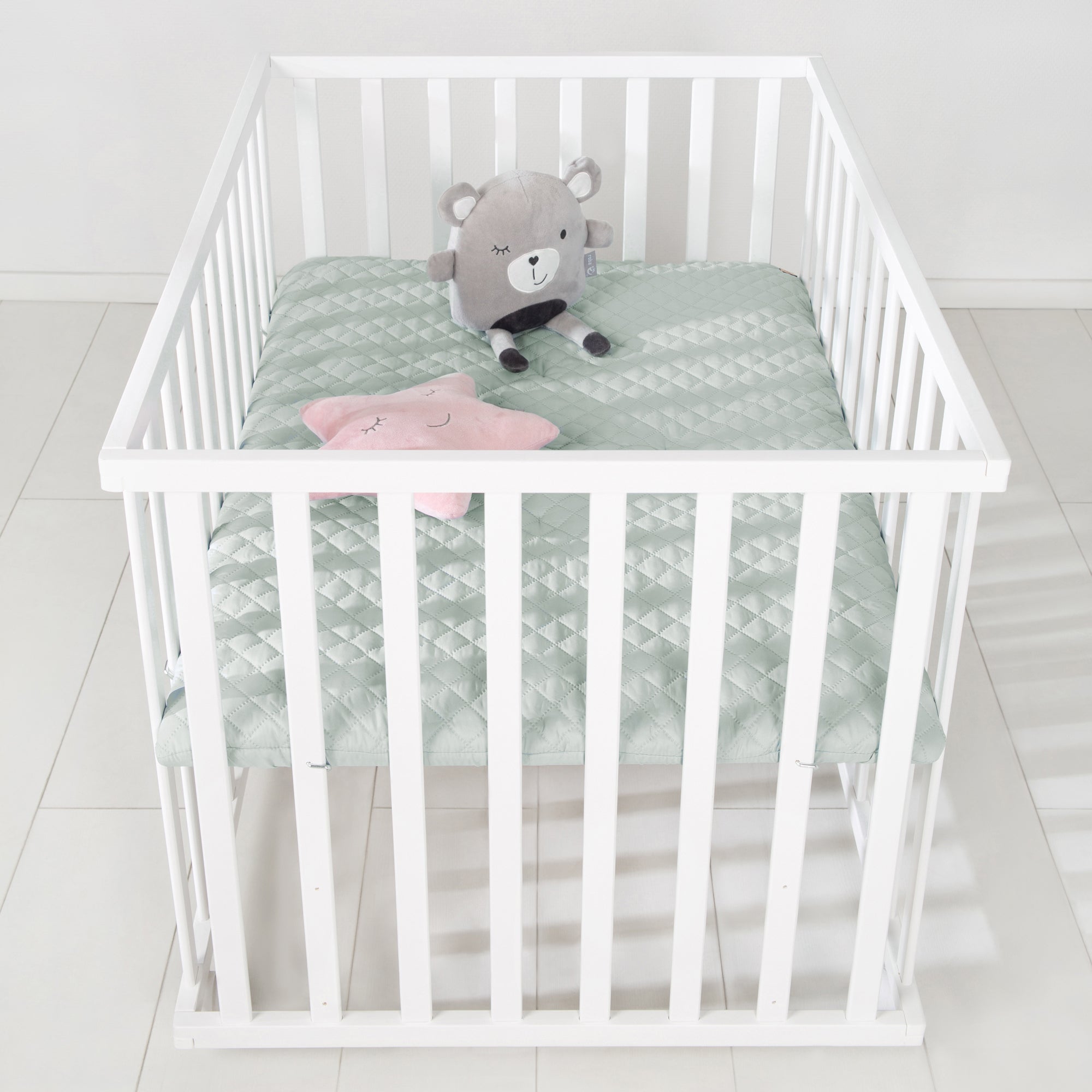 Roba 202100WEV241 Laufgitter 100x75 Frosty green weiß - Bild 4 Roba 202100WEV241 Laufgitter 100x75 Frosty green weiß - Produktbild 4