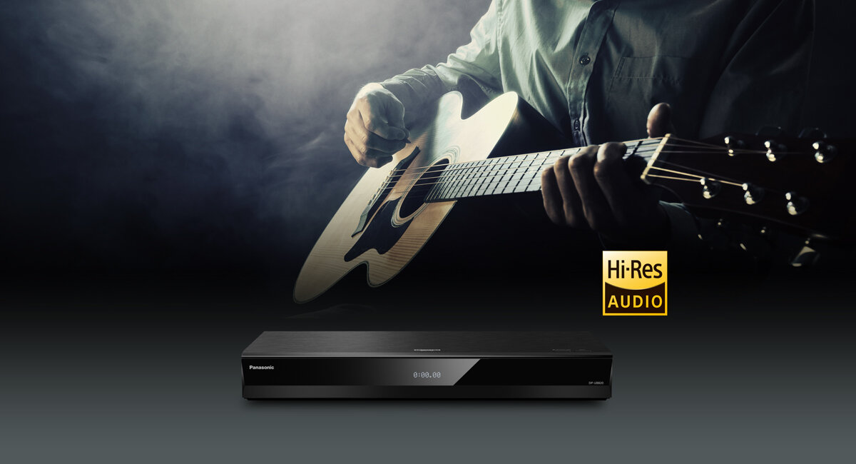 Panasonic DP-UB824EG-K DVD-Player Blu-ray UHD (4K Upscaling HDR Dolby Digital Plus WLAN LAN HDMI) Gitarre, Musikinstrument