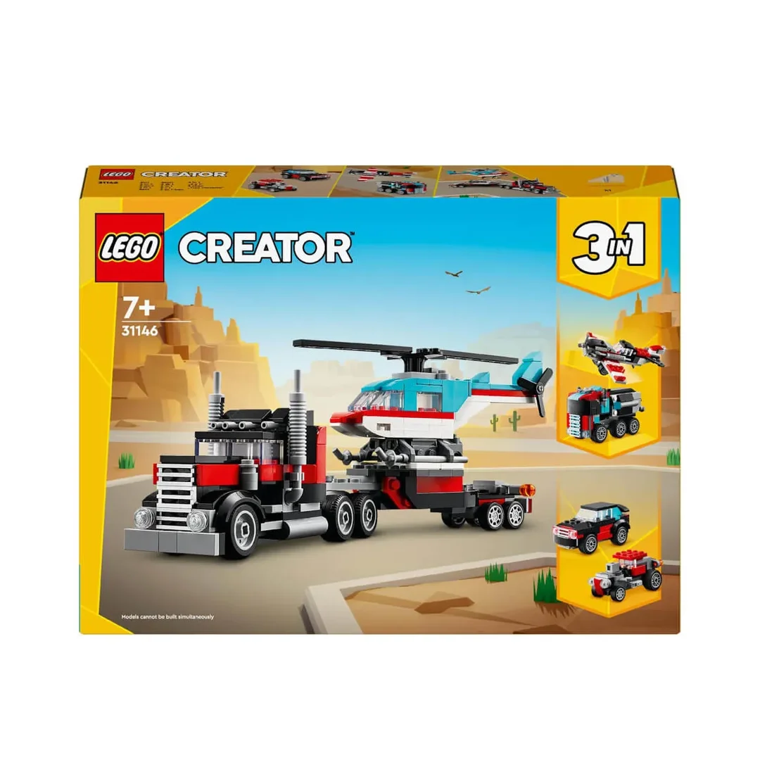 LEGO® Creator 3 in 1 Tieflader Mit Hubschrauber 31146 LEGO® Creator 3 in 1 Tieflader Mit Hubschrauber 31146