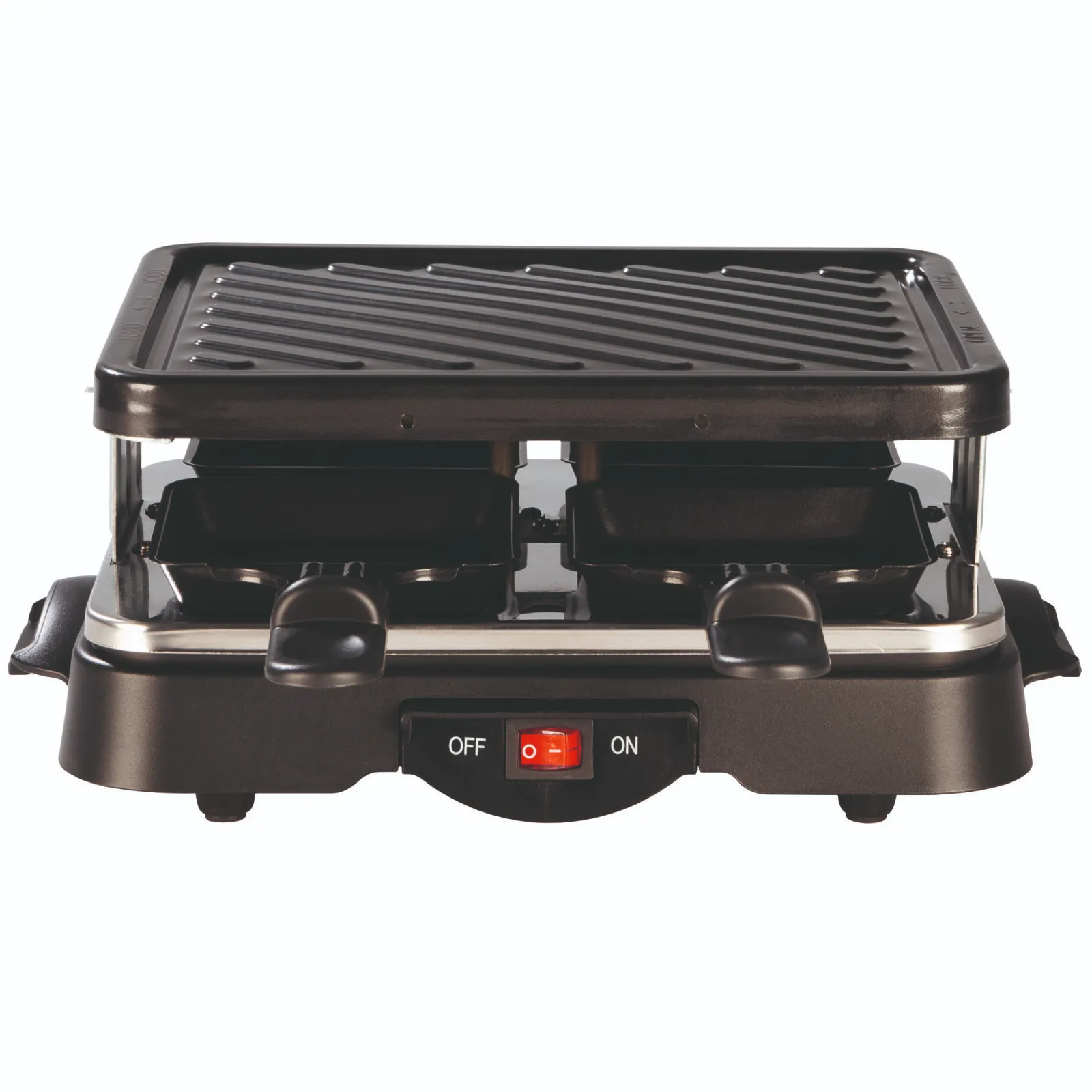 CUISINE EDITION Raclette-Grill für 4 Personen – Tischgrill mit Antihaftbeschichtung in Schwarz CUISINE EDITION Raclette-Grill für 4 Personen – Tischgrill mit Antihaftbeschichtung in Schwarz