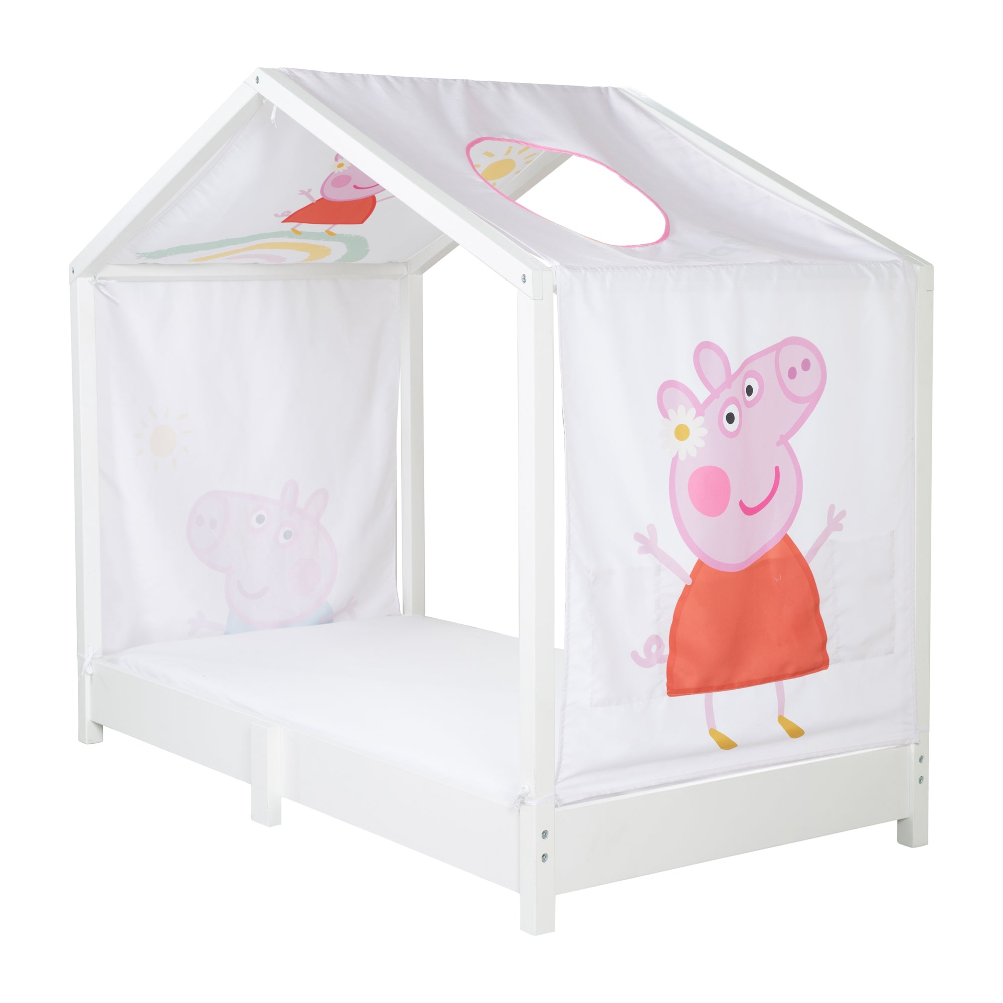 Roba 0287PP1 Hausbettbezug 70x140 cm Peppa Pig weiß – Bettenzubehör - Bild 4 Roba 0287PP1 Hausbettbezug 70x140 cm Peppa Pig weiß – Bettenzubehör - Produktbild 4