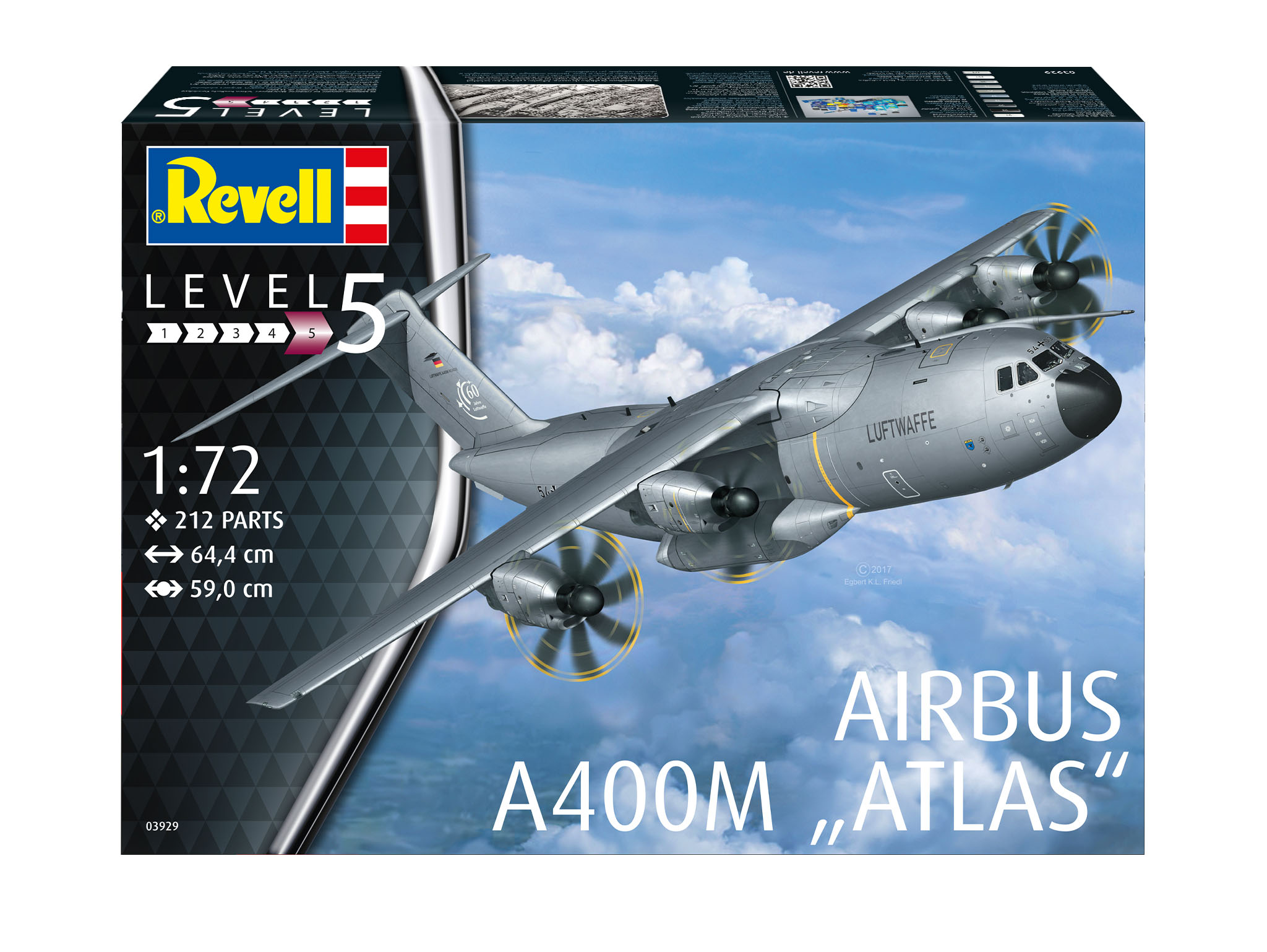 Revell 03929 Airbus A400M "Atlas" Luftwaffe Modellbausatz Flugzeug, Bomber, Fahrzeug, Kampfflugzeug