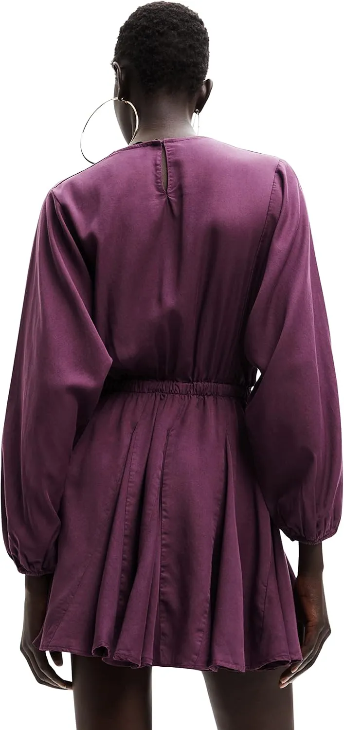 Desigual Damen Kleid - Violettes Minikleid mit Herz-Ausschnitt 22WWVW313003 GR. M Desigual Damen Kleid - Violettes Minikleid mit Herz-Ausschnitt 22WWVW313003 GR. M