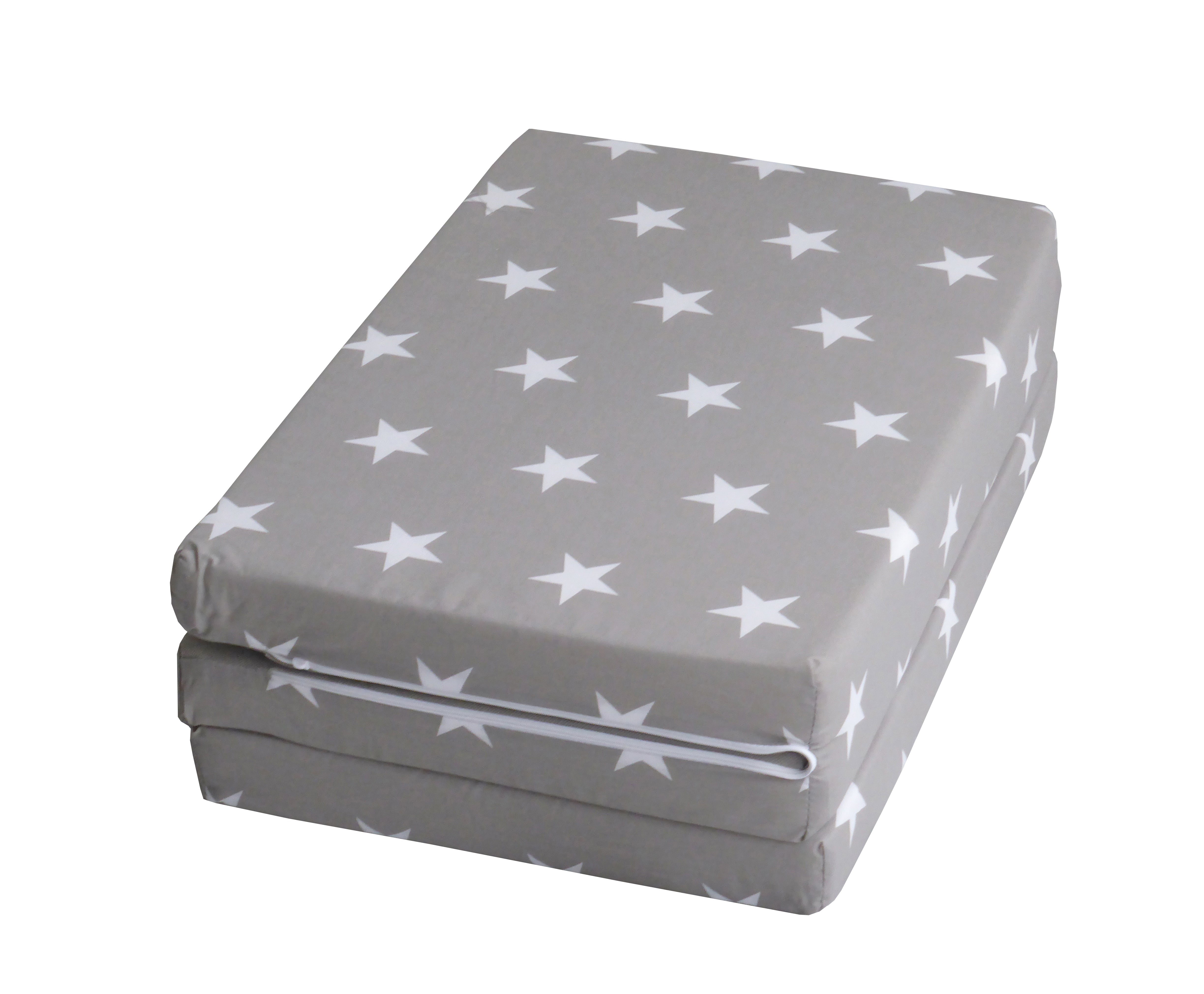 Roba 210069V190 Reisebettmatratze 60x120 Little Stars grau – Reisematratzen - Bild 1 Roba 210069V190 Reisebettmatratze 60x120 Little Stars grau – Reisematratzen - grau - Reisematratzen - Produktbild 1