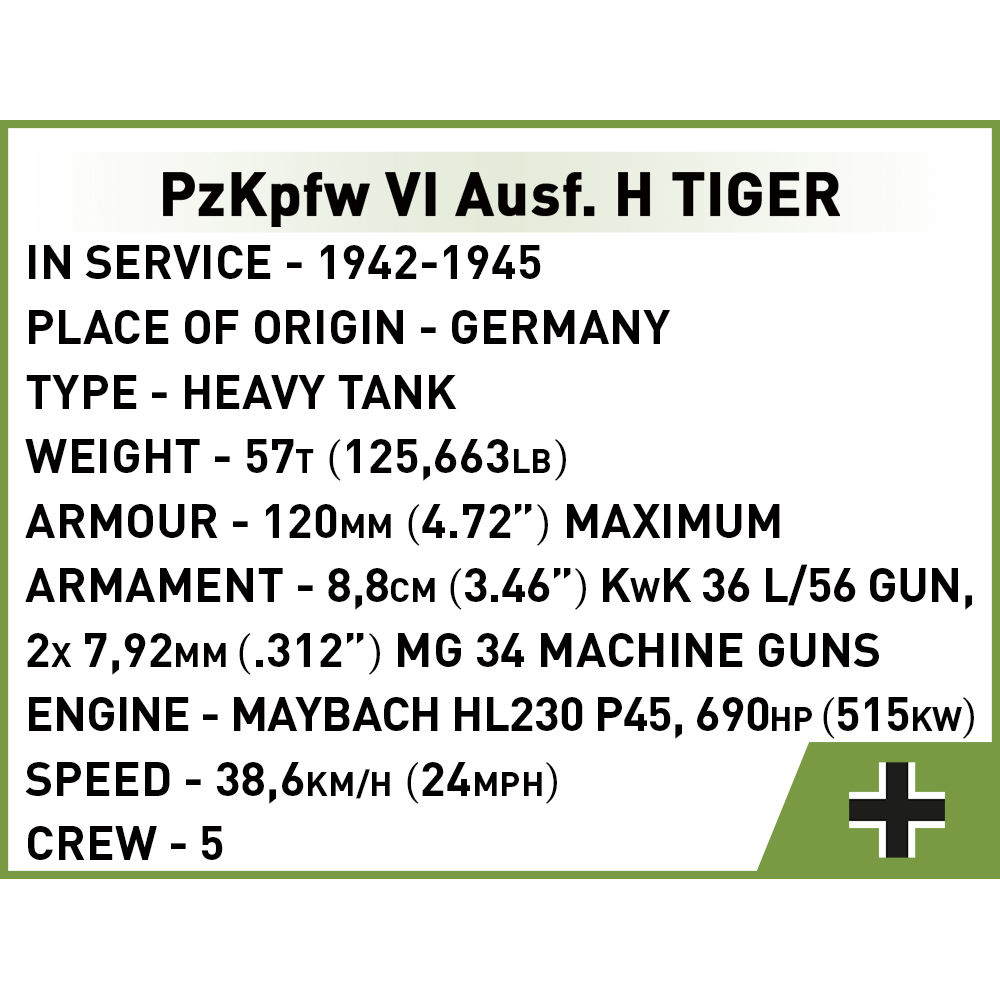 COBI 2710 - PZKPFW VI TIGER ''131'' SCALE 1:48 - Bild 7