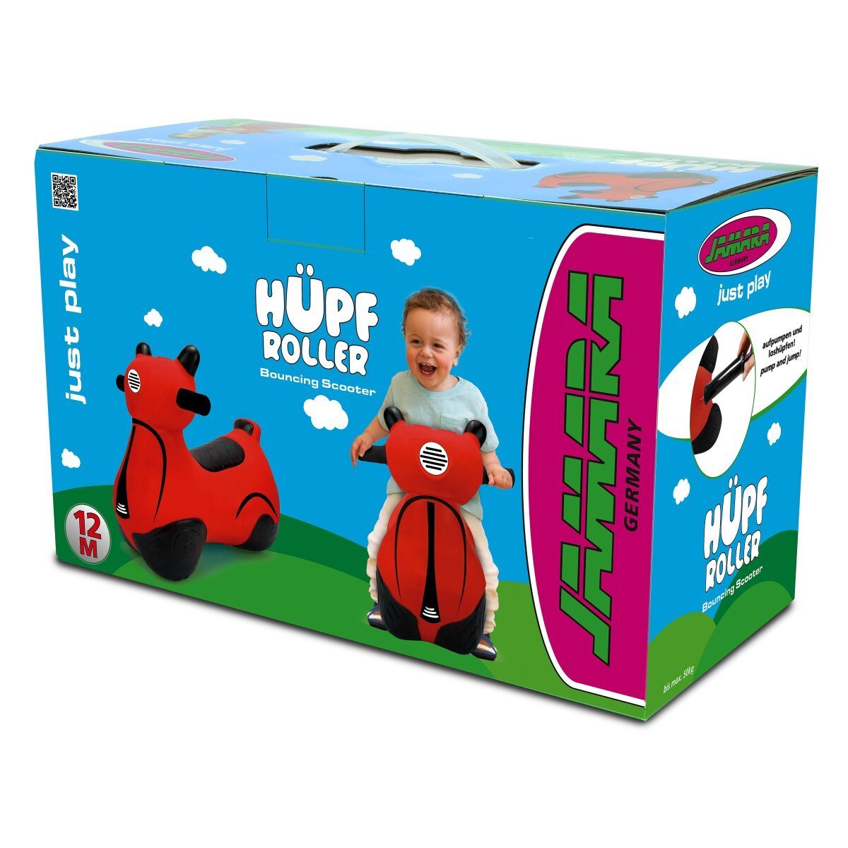 JAMARA Hüpfroller HoppyDoo rot mit Pumpe ab 12 Monaten JAMARA Hüpfroller HoppyDoo rot mit Pumpe ab 12 Monaten