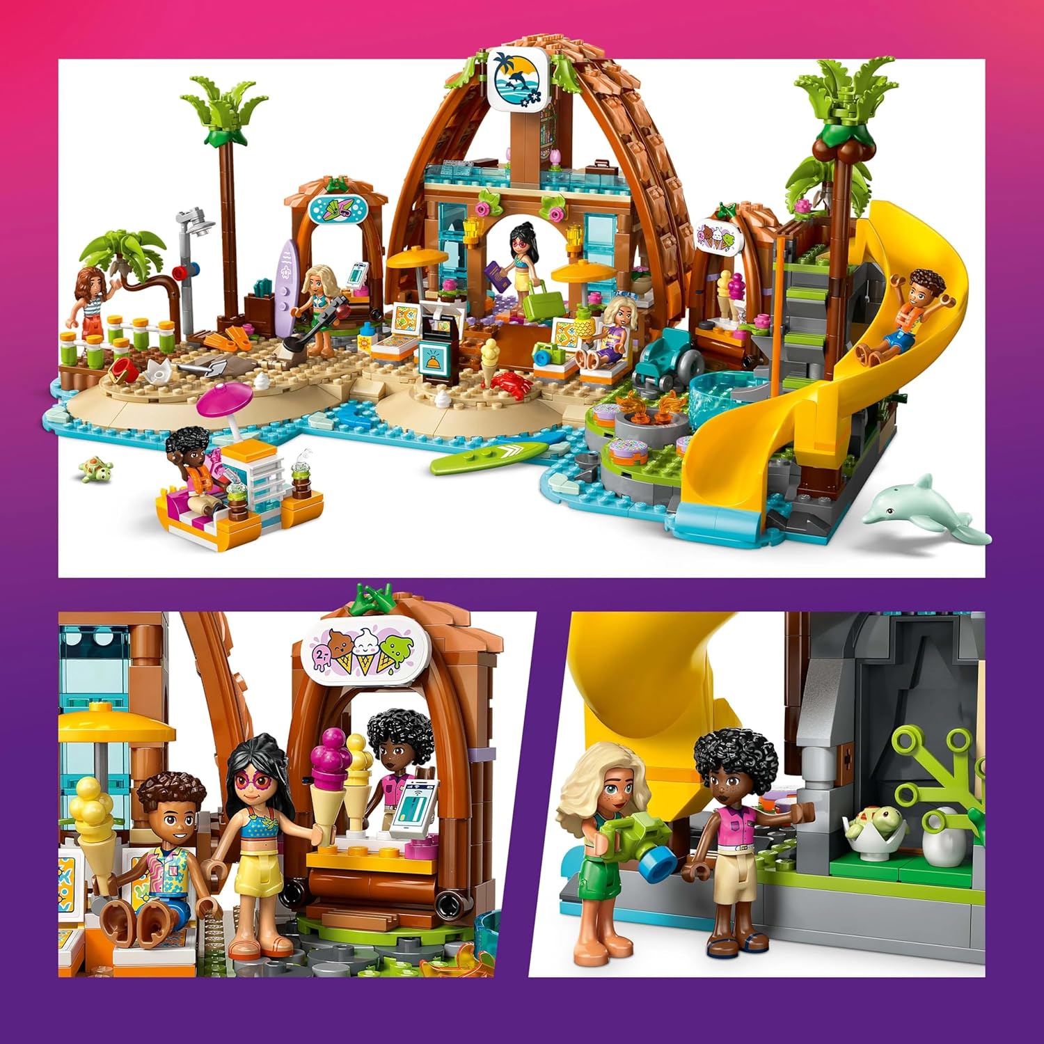 LEGO® Friends 42673 Familienurlaub im Strandresort Spielbereich, Person, Draußen