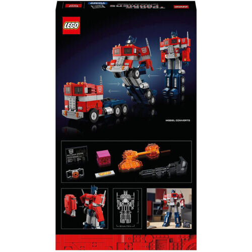 LEGO® Icons Optimus Prime, Set Transformers Figur, Roboter und LKW 2-in1 Modellbausatz für Erwachsene 10302 LEGO® Icons Optimus Prime, Set Transformers Figur, Roboter und LKW 2-in1 Modellbausatz für Erwachsene 10302