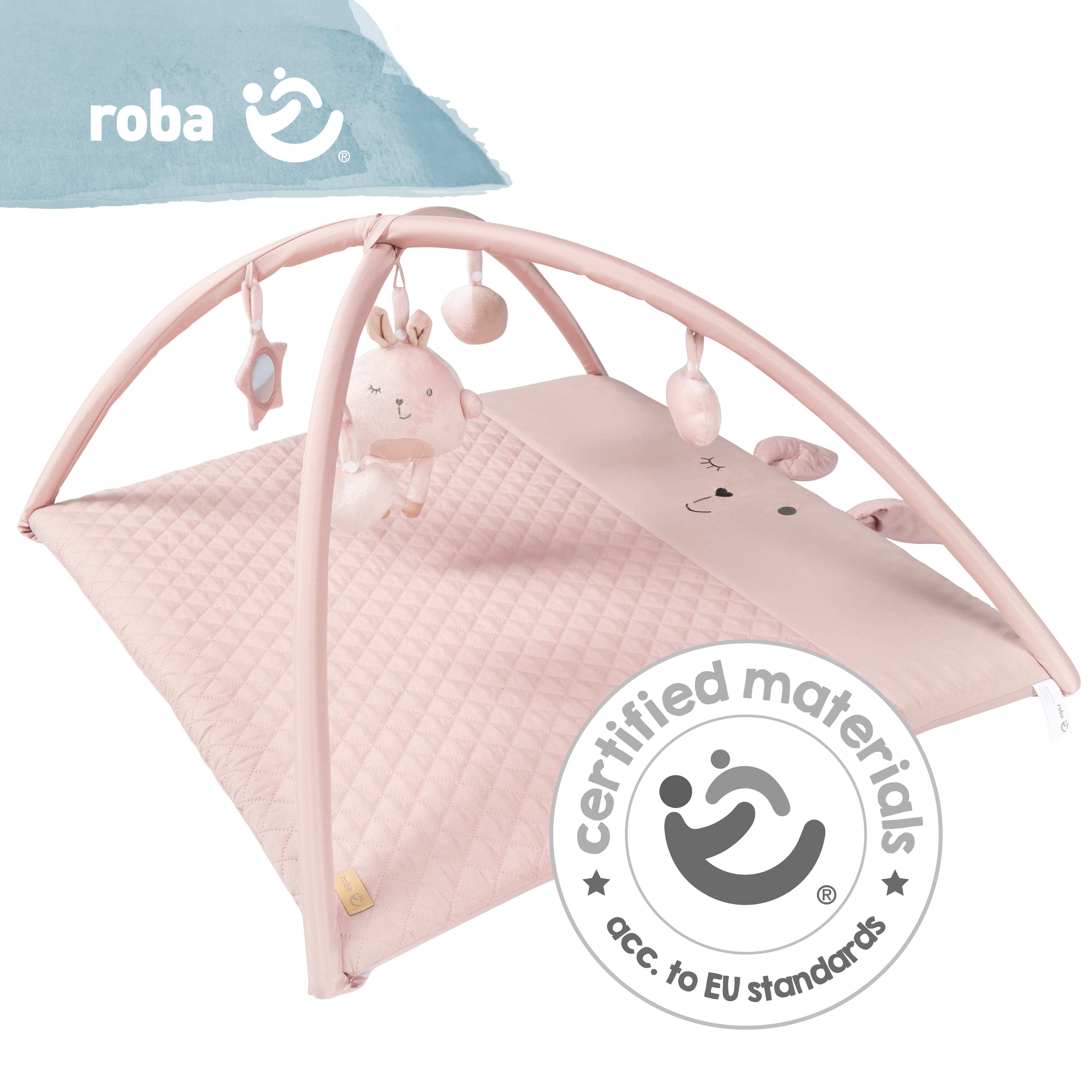 Roba 307075V229 Krabbeldecke mit Spielbogen rosa – Krabbeldecken - Bild 9 Roba 307075V229 Krabbeldecke mit Spielbogen rosa – Krabbeldecken - Produktbild 9