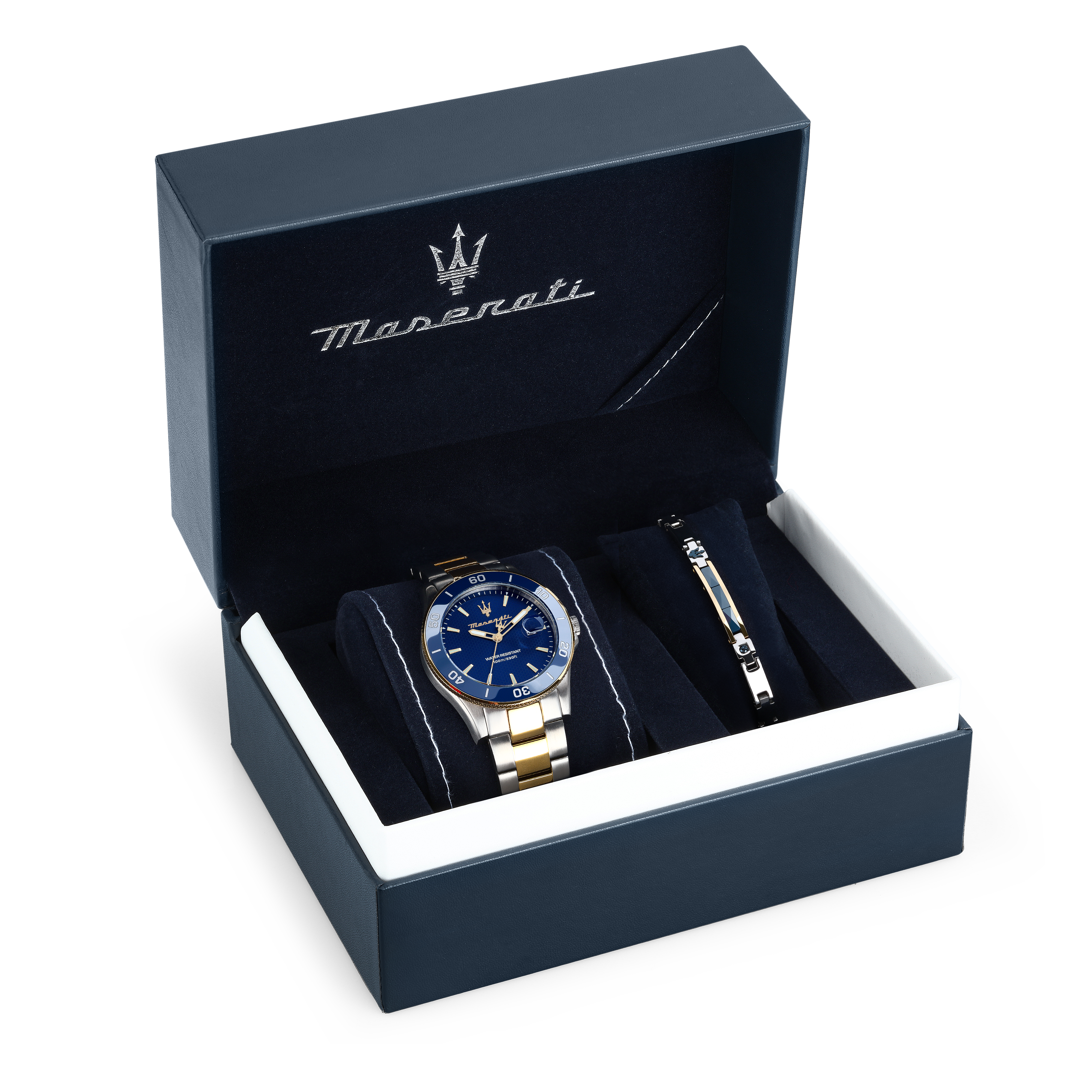 Maserati Competizione Herrenuhr Quarz 43mm Gold Silber Maserati Competizione Herrenuhr Quarz 43mm Gold Silber