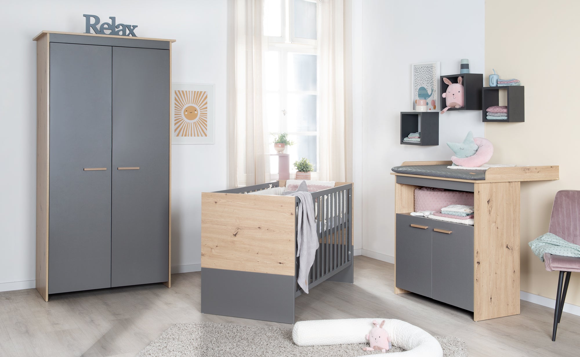 Roba 1711865A Wickelkommode Anna anthrazit – Wickelkommode schmal - Bild 5 Roba 1711865A Wickelkommode Anna anthrazit – Wickelkommode schmal - Produktbild 5