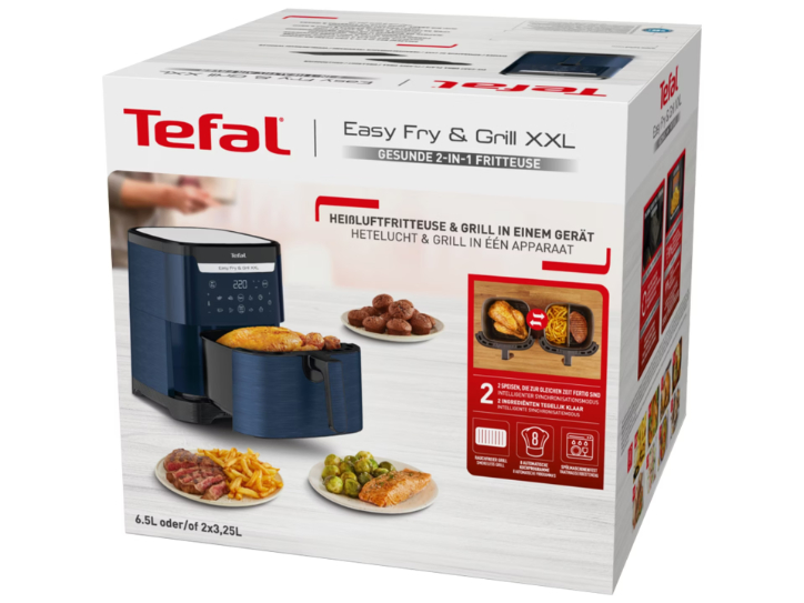 Tefal Heißluftfritteuse Easy Fry & Grill, EY8014 XXL, 2 Zonen, 6,5 L Tefal Heißluftfritteuse Easy Fry & Grill, EY8014 XXL, 2 Zonen, 6,5 L