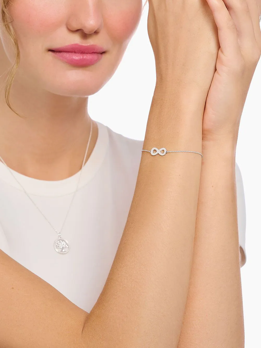 Thomas Sabo Armband Mit Anhänger Infinity Länge 19 Cm Silber A2161-001-21-L19V Thomas Sabo Armband Mit Anhänger Infinity Länge 19 Cm Silber A2161-001-21-L19V