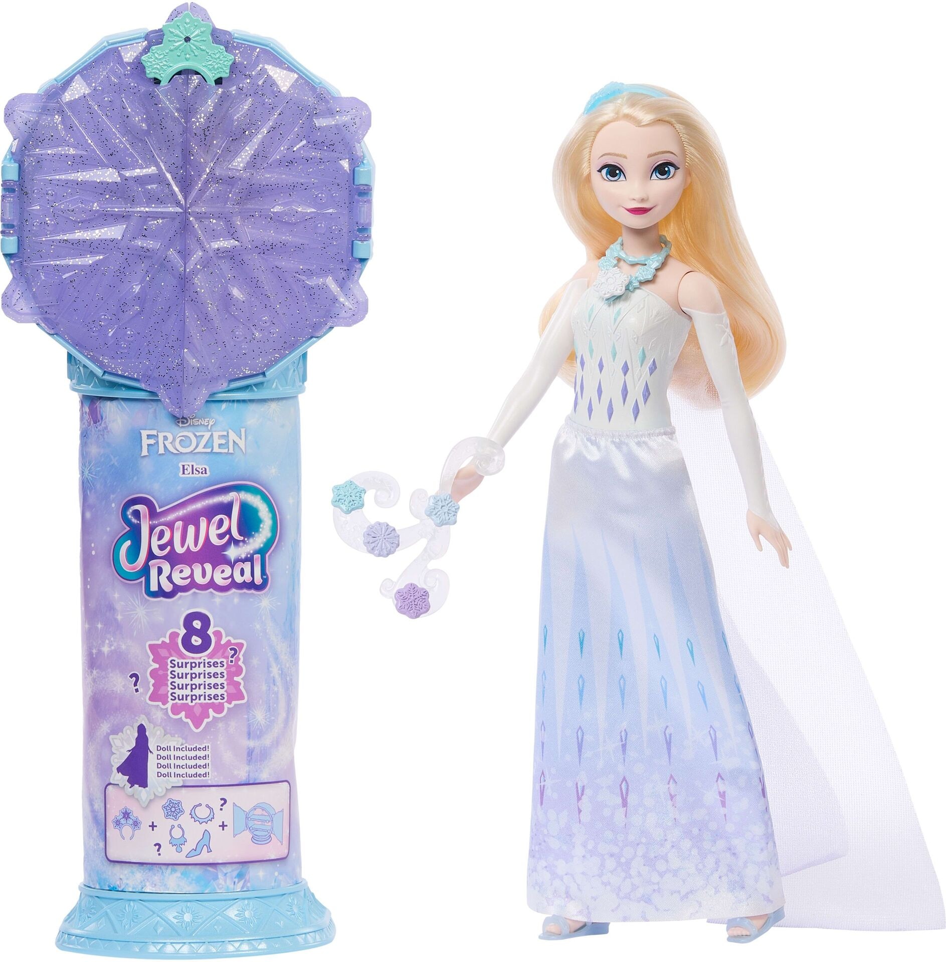 Disney Die Eiskönigin Juwel Reveal Elsa Puppe - Mattel - MATTEL JJY36 Puppe - Mattel - Disney Die Eiskönigin Juwel Reveal Elsa Puppe - Modell MATTEL JJY36
