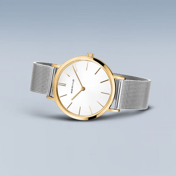 Bering 14134-010 Damenuhr, Milanaise, Silber/Gold Bering 14134-010 Damenuhr, Milanaise, Silber/Gold