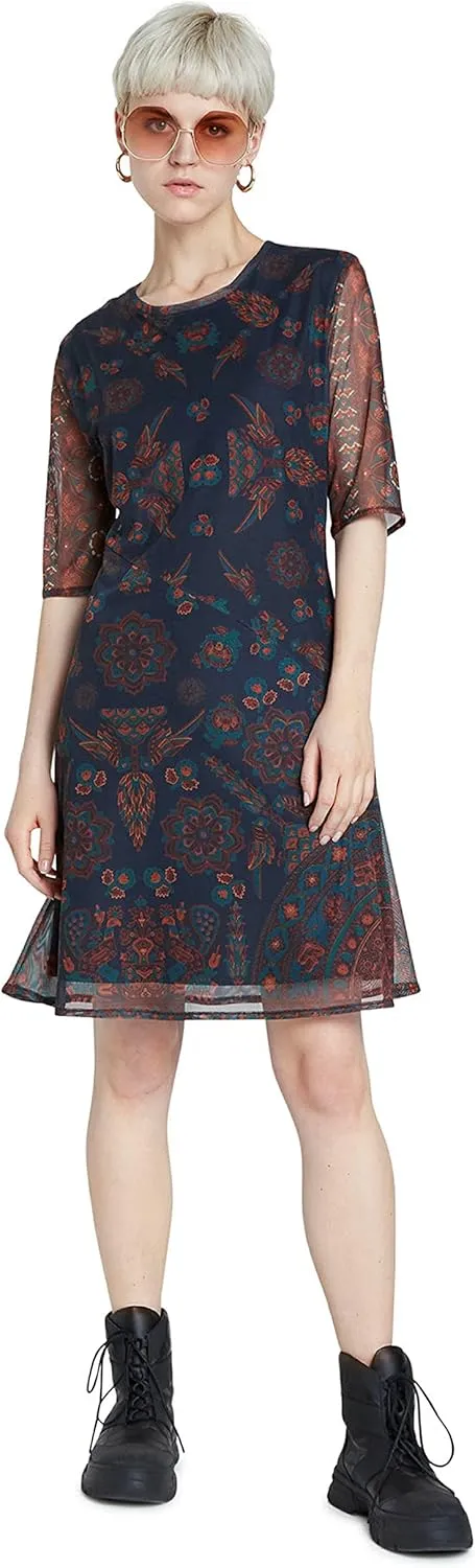 Desigual Damen Kleid „La“ - Dunkelblau 20WWVK635000 GR. XL Desigual Damen Kleid „La“ - Dunkelblau 20WWVK635000 GR. XL