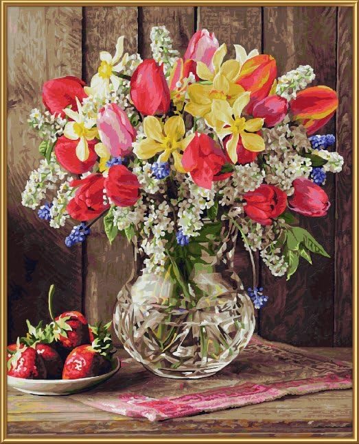 Schipper Mnz - Ein Gruß Aus Dem Bauerngarten - Malset Mit Ländlichem Charme 609130790 Blume, Blumen-Arrangement, Blumenstrauß, Glas, Florales Design