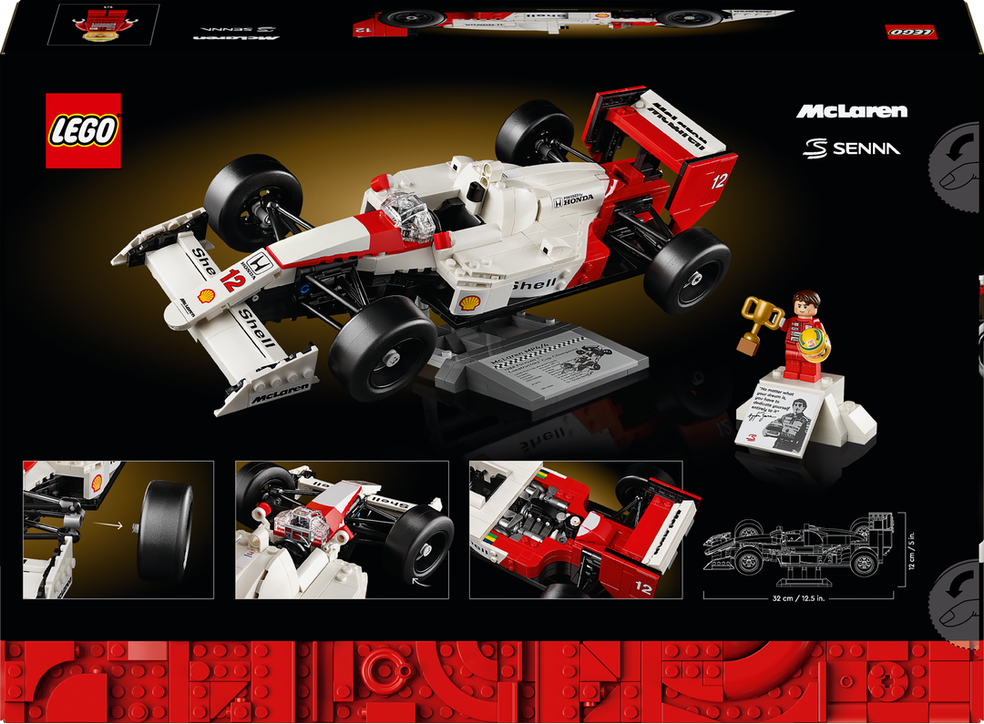 LEGO 10330 McLaren MP4/4 & Ayrton Senna Auto, Formel Eins, Rennwagen, Rad, Person