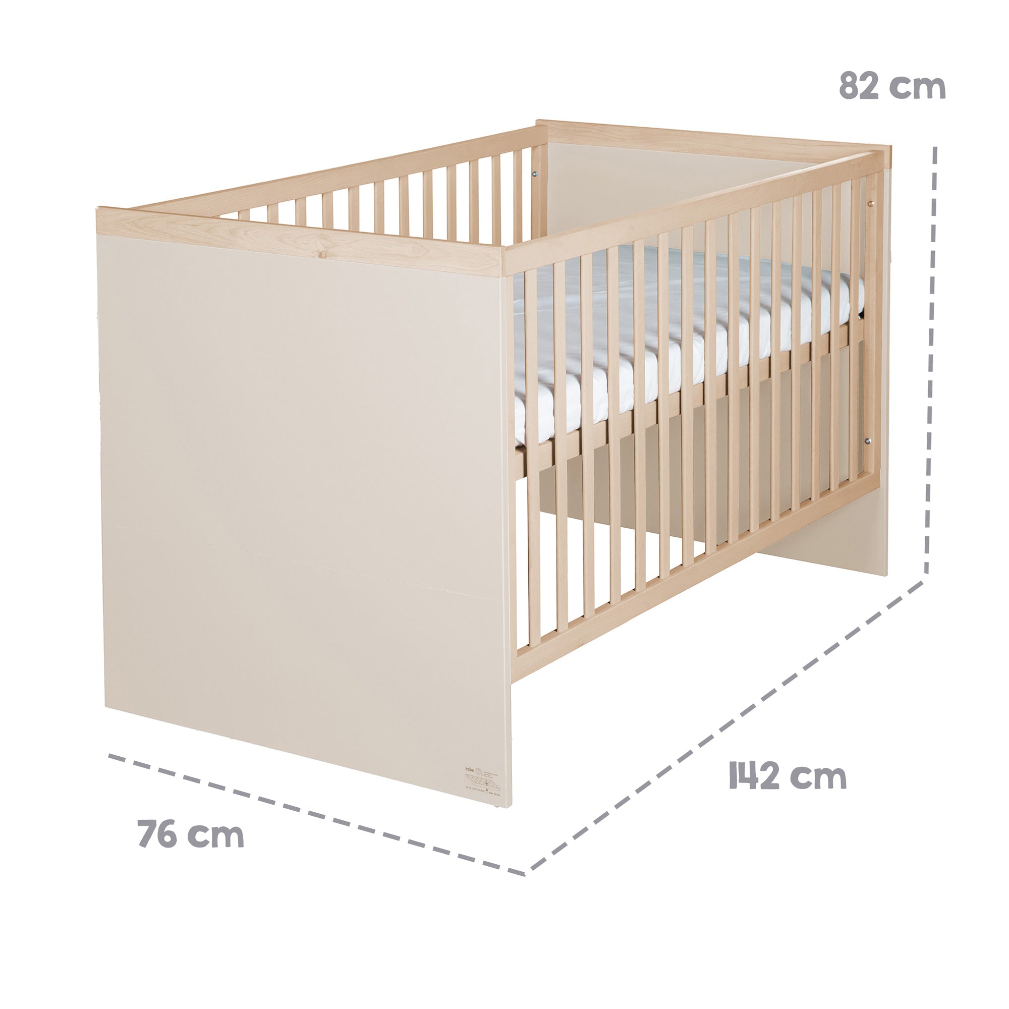 Roba 1911888 Kombi-Kinderbett 70x140 cm Elva Cashmere - Bild 3 Roba 1911888 Kombi-Kinderbett 70x140 cm Elva Cashmere - Produktbild 3