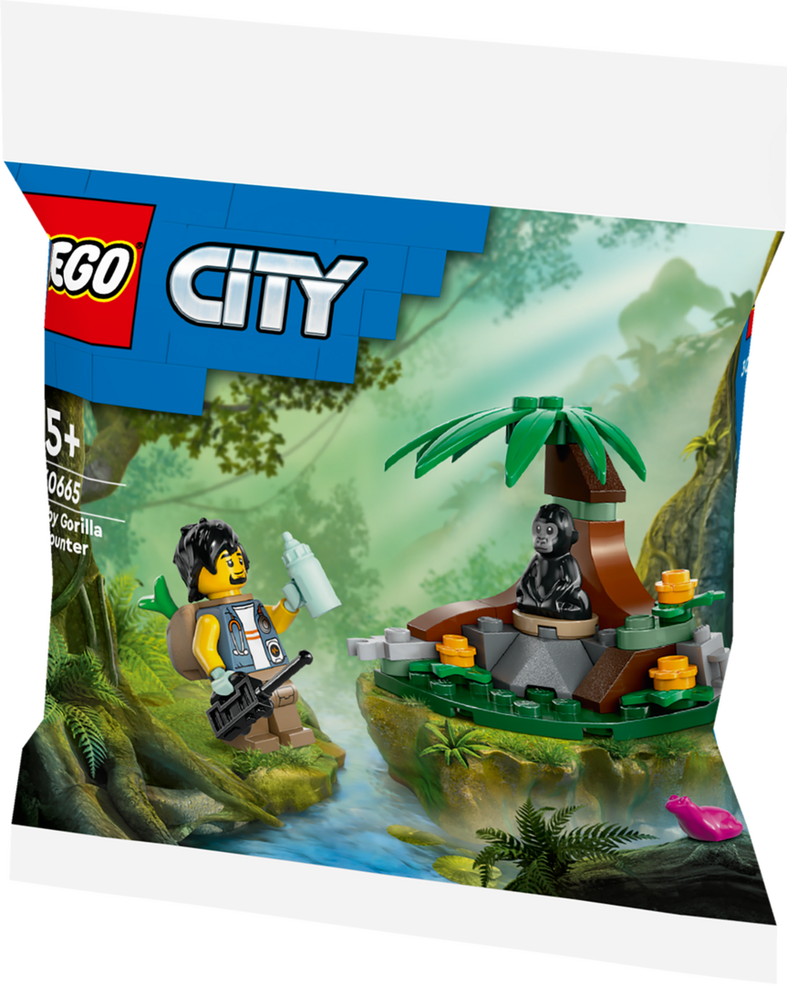 LEGO® City Dschungelforscher mit Baby-Gorilla 30665 Gras, Pflanze, Vegetation, Person