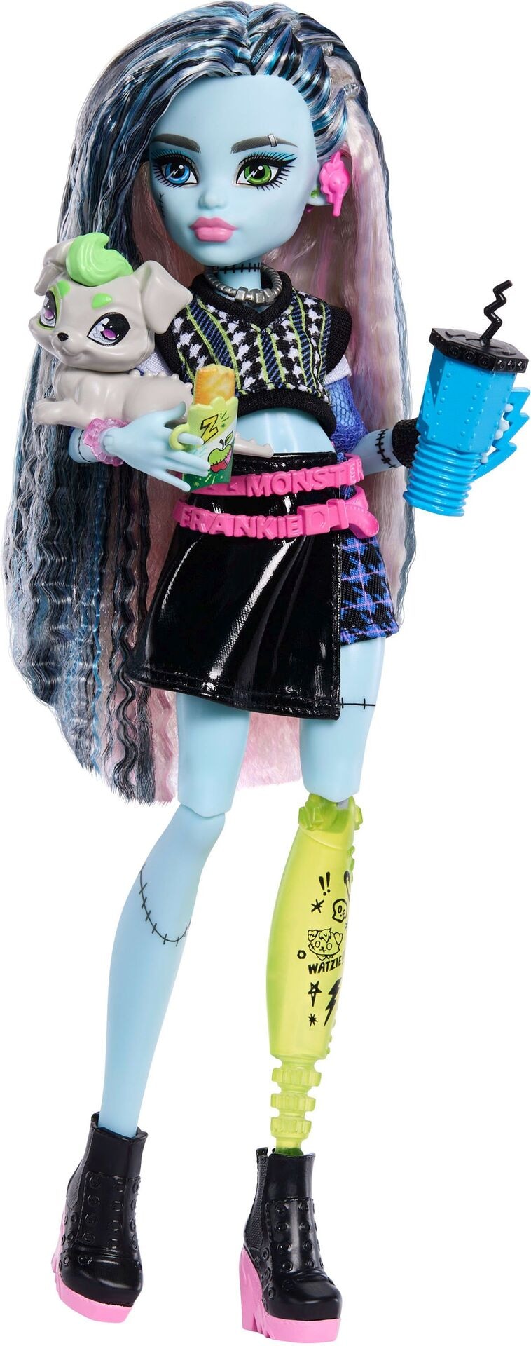 Monster High Frankie Puppe - Mattel - MATTEL JHK31 Puppe - Mattel - Monster High Frankie Puppe - Modell MATTEL JHK31 Produktbild fuer Online-Shop