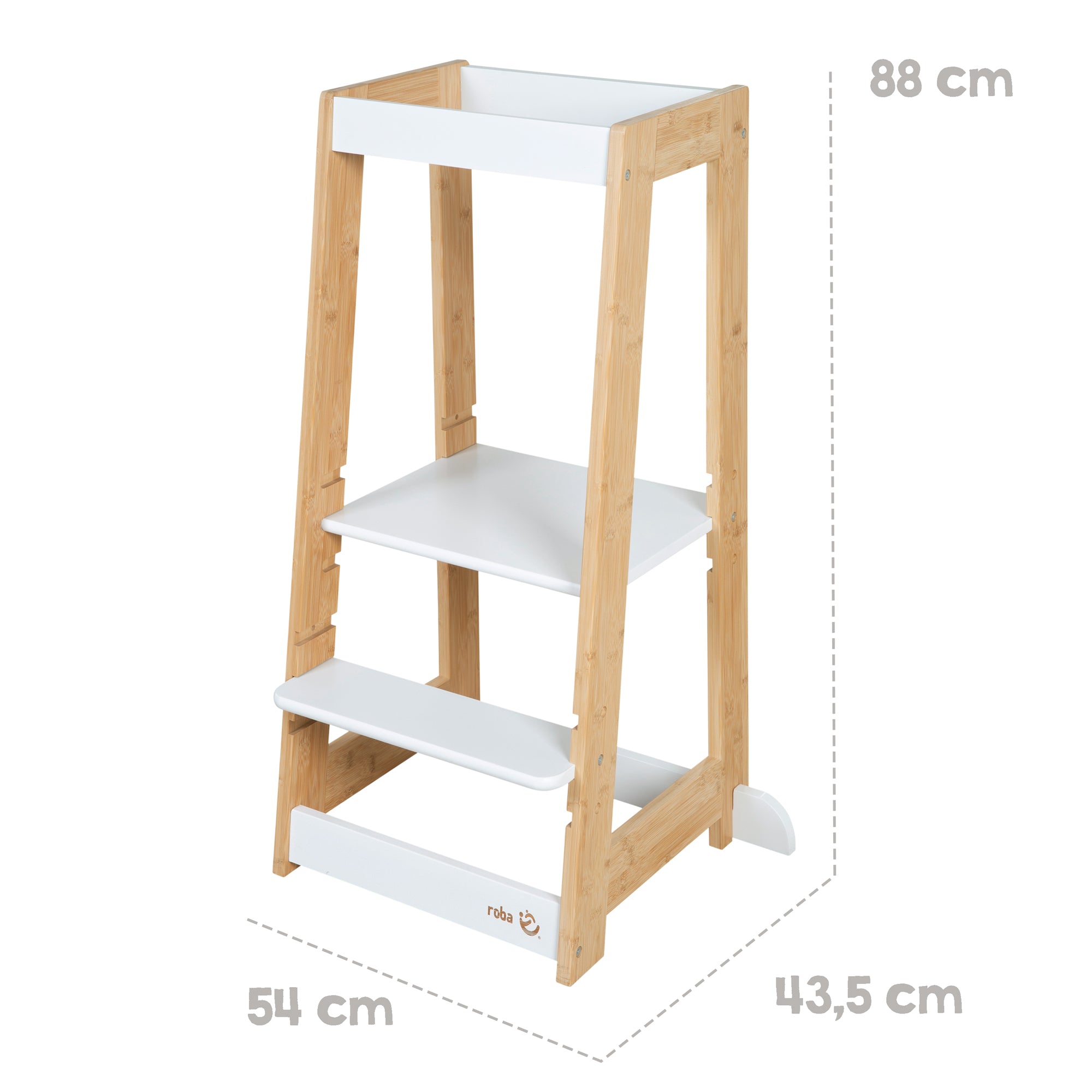Roba 440113WEB Lernturm weiß/bambus – Motorik & Lernen - Bild 9 Roba 440113WEB Lernturm weiß/bambus – Motorik & Lernen - Produktbild 9