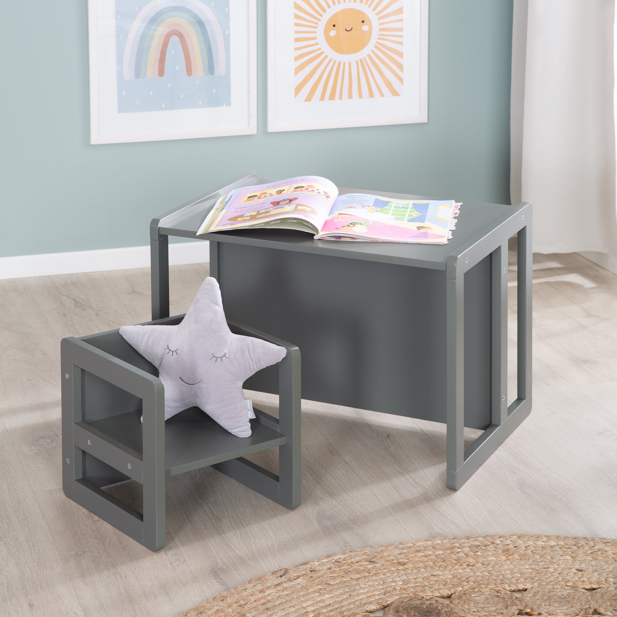 Roba 450004AN Kindersitzgruppe 3in1 anthrazit – Spielmöbel - Bild 16 Roba 450004AN Kindersitzgruppe 3in1 anthrazit – Spielmöbel - Produktbild 16