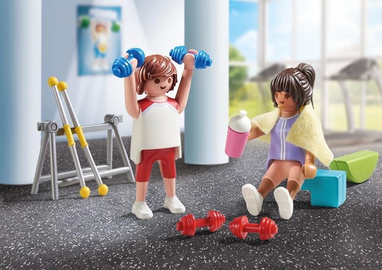 PLAYMOBIL 71806 - My Life: Fitnesstraining mit Heimtrainer & Zubehör Person, Kind, Weiblich, Mädchen, Spielzeug