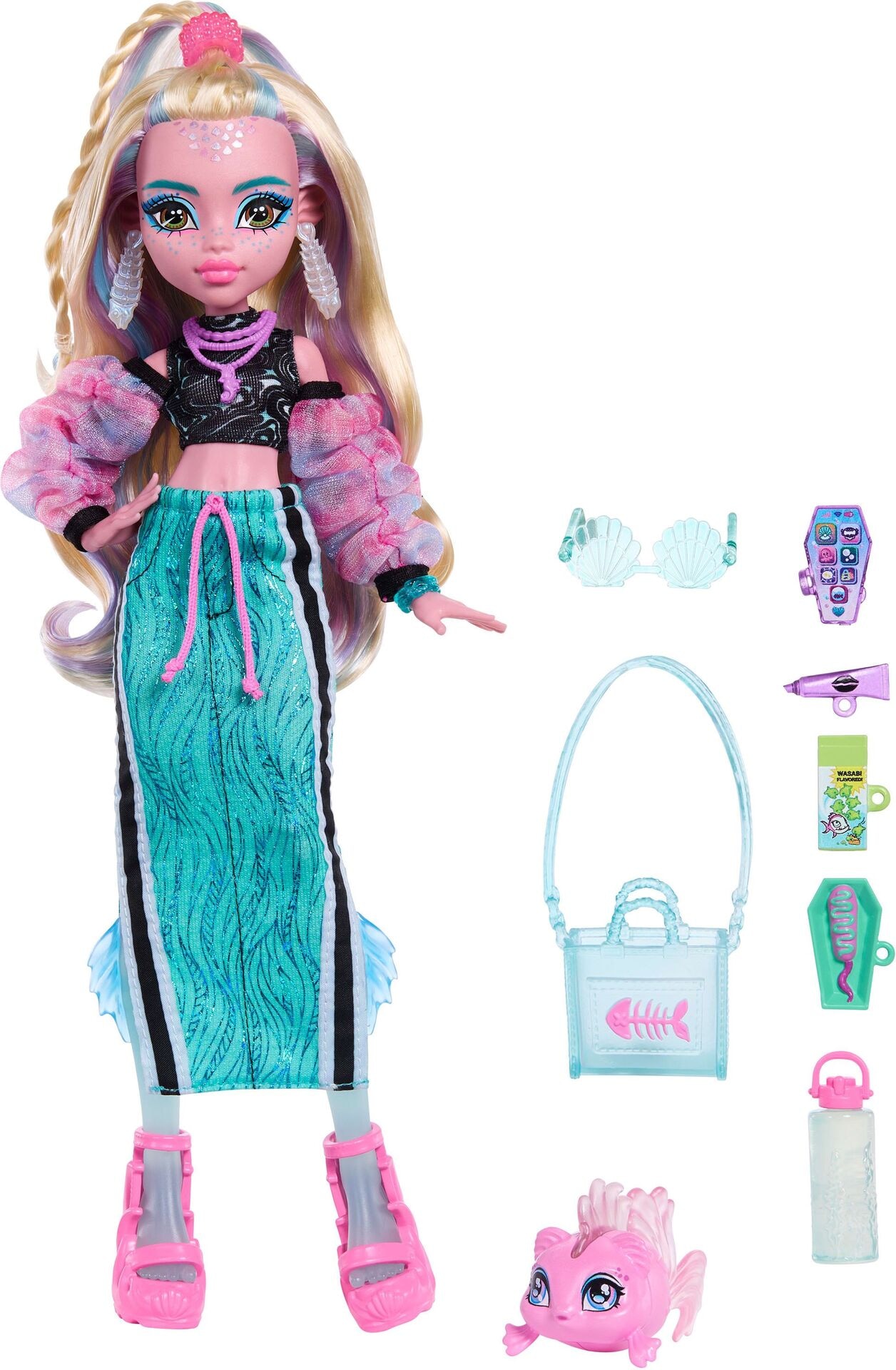 Monster High Lagoona Puppe - Mattel - MATTEL JHK33 Puppe - Mattel - Monster High Lagoona Puppe - Modell MATTEL JHK33 Produktbild fuer Online-Shop